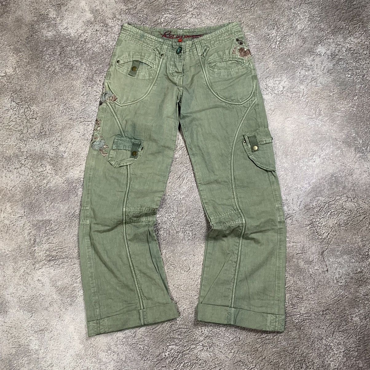 Vintage Vintage 90s Japanese Baggy Cargo Pants Flared Parachute 30 Size 30" / US 8 / IT 44 - 2 Thumbnail