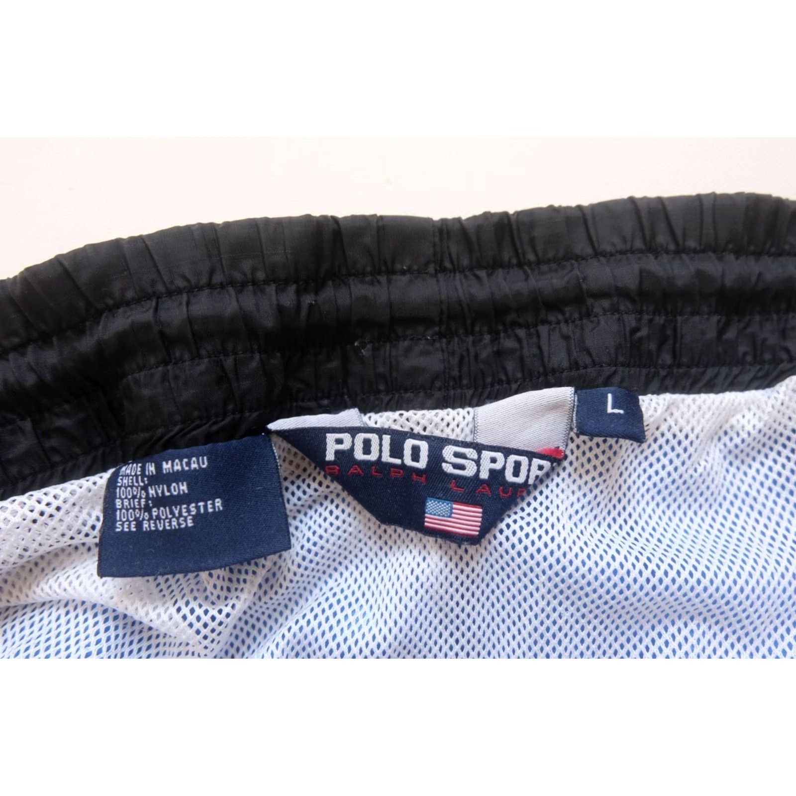 Ralph Lauren Ralph Lauren Polo Sport Classic Sail Trunks L Blue 9" Shorts 100% Nylon Mens Size US L / EU 52-54 / 3 - 6 Thumbnail