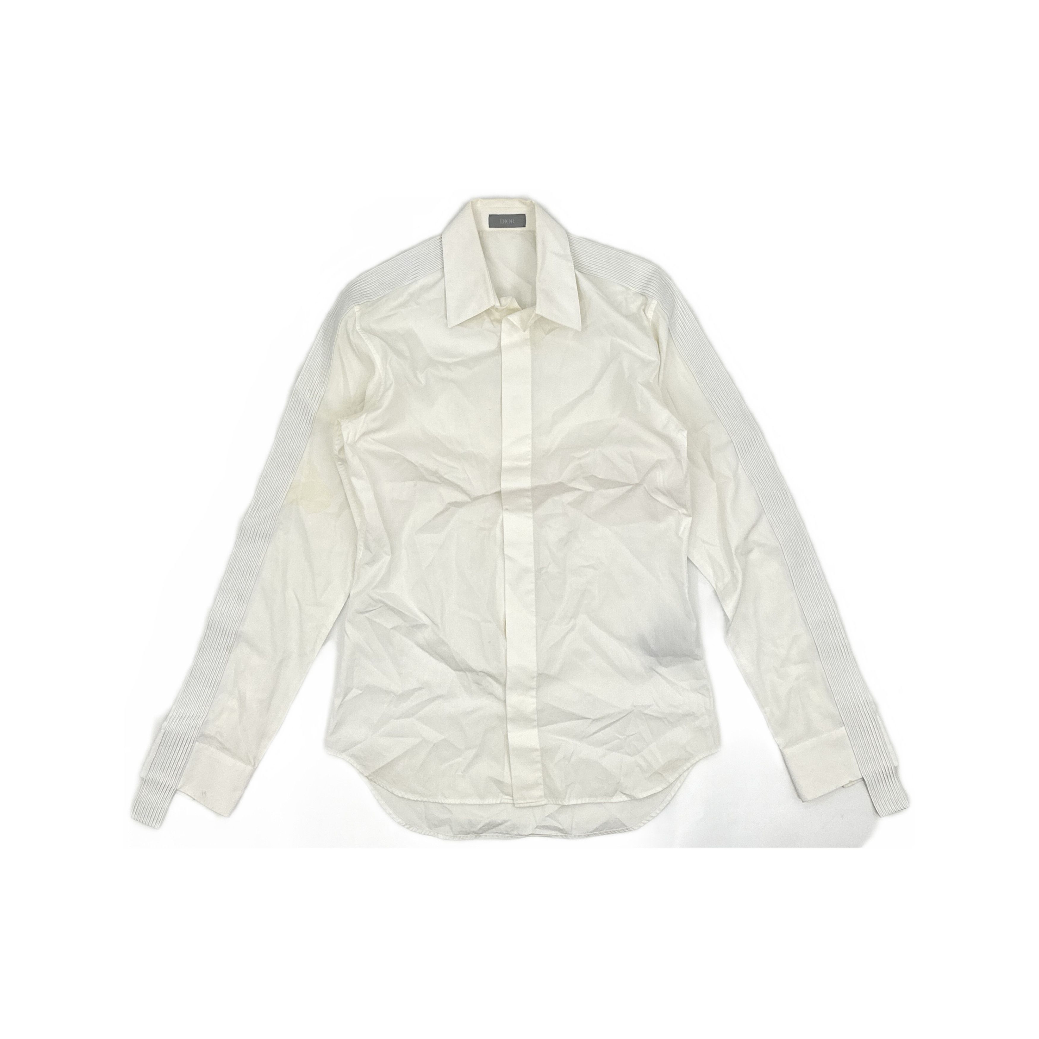 Dior Dior Ribbed Shoulder Button Up Shirt Size 37 Size US S / EU 44-46 / 1 - 1 Thumbnail