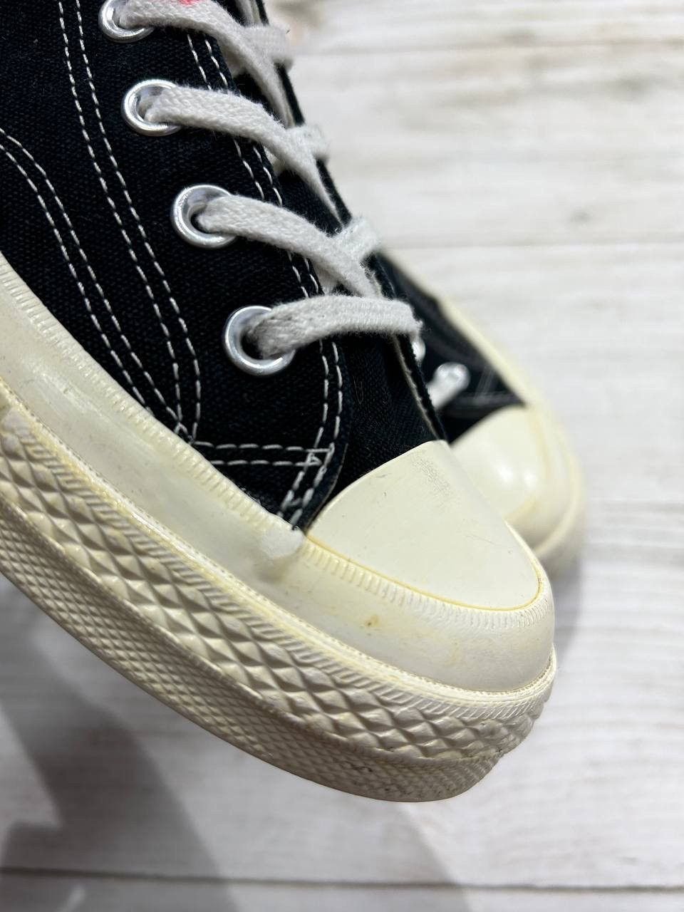 Comme des Garcons PLAY Comme des Garçons x Converse High Top CDG Sneakers Size US 8.5 / EU 41-42 - 8 Thumbnail