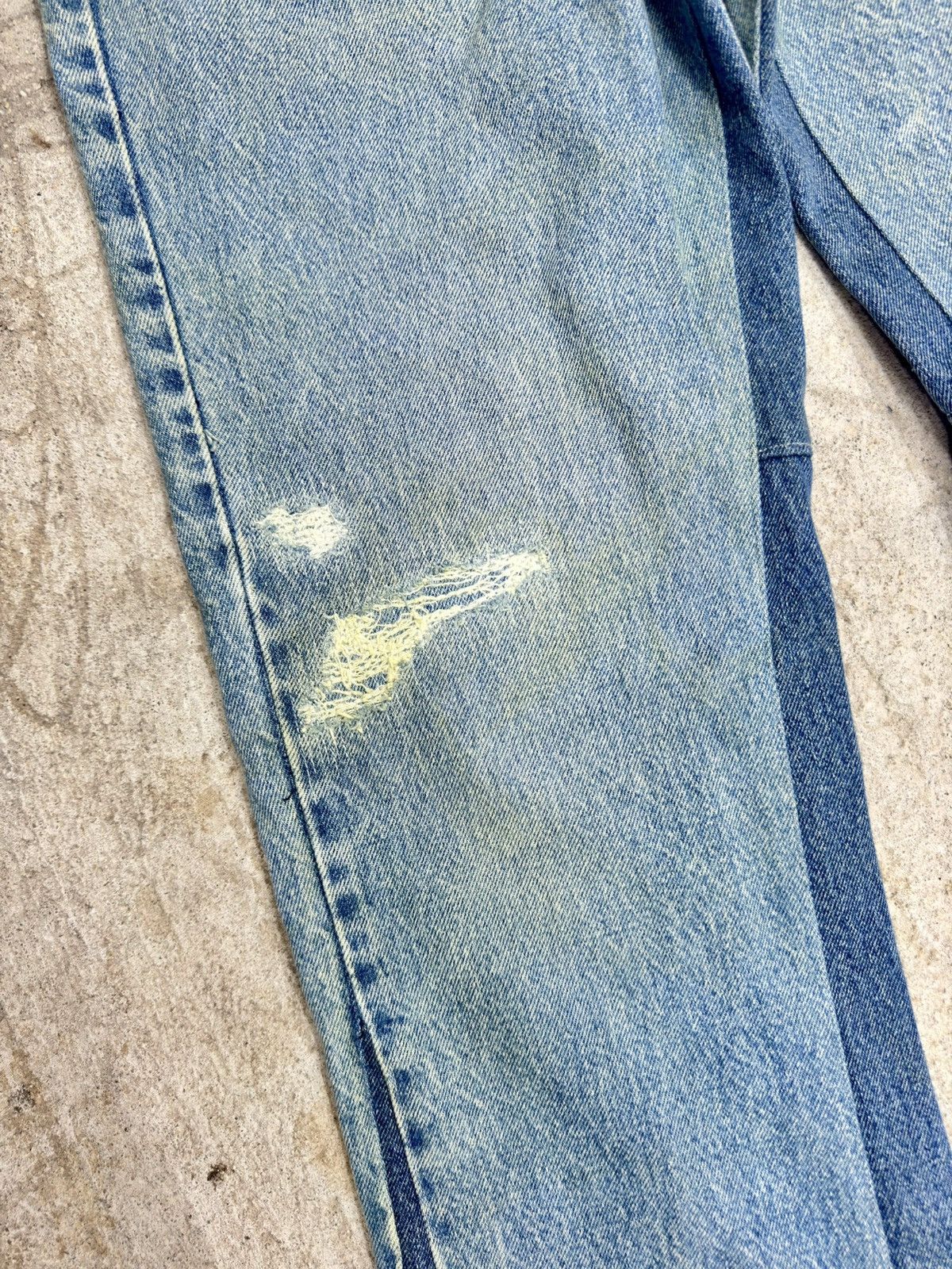 Levi's × Vintage Vintage 32x32 Distressed & Flare Jeans 90s Denim Boro Patch Size US 32 / EU 48 - 5 Thumbnail