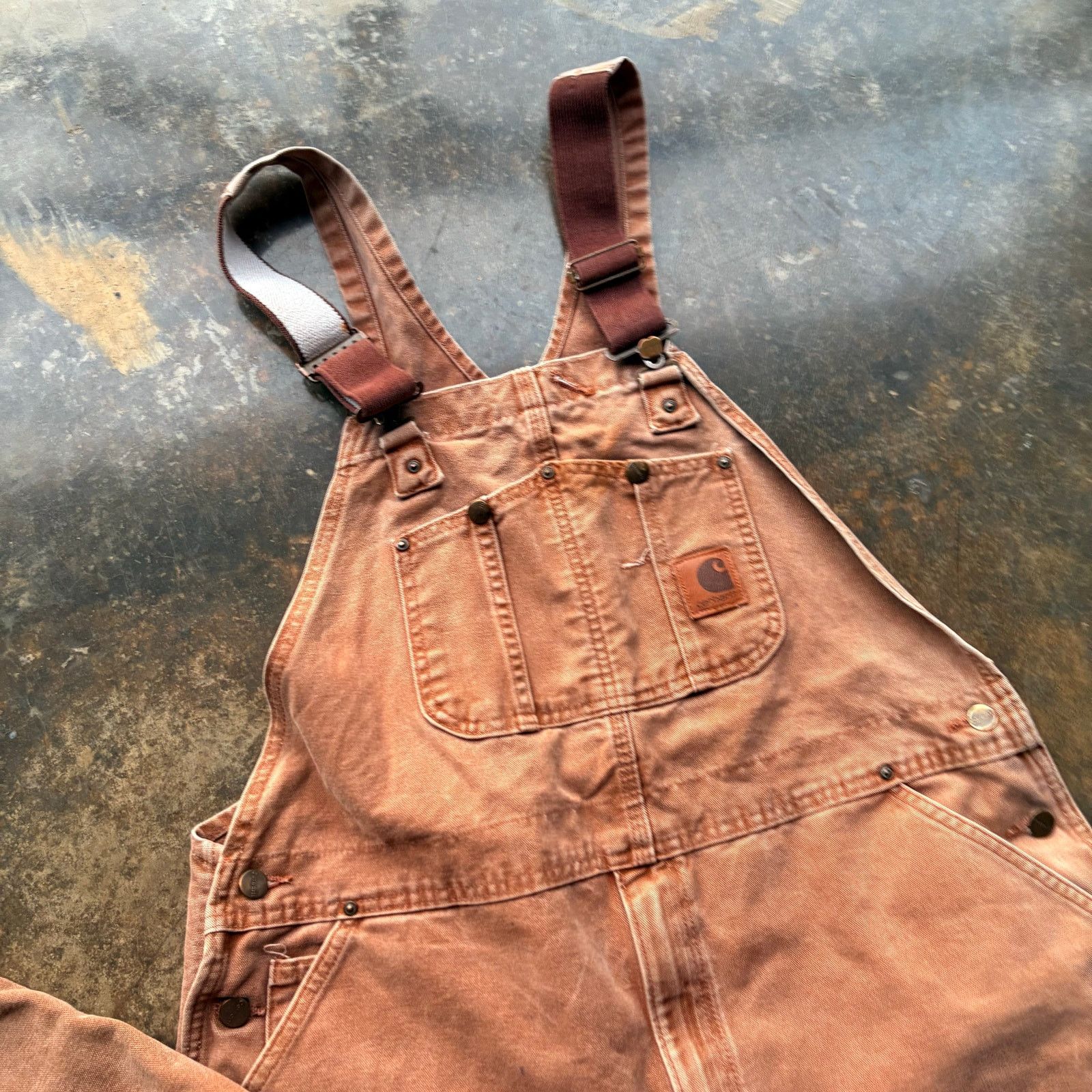 Carhartt × Vintage Vintage Baggy Carhartt Canvas Overalls 42x30 Size US 42 / EU 58 - 2 Thumbnail