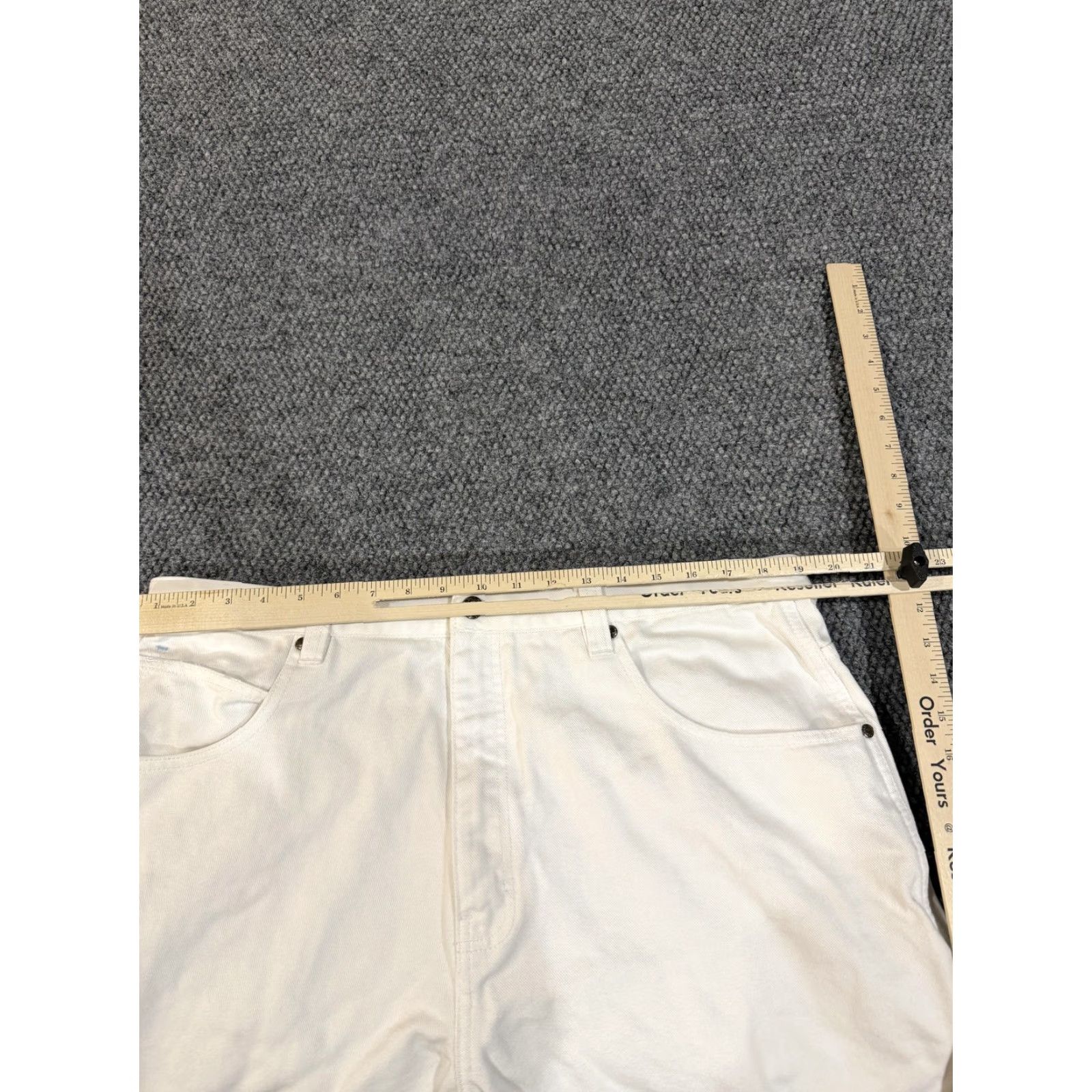 Southpole Southpole Shorts Mens 40 White Denim Relaxed Fit Bermuda 5 Pocket Logo Casual Size US 40 / EU 56 - 5 Thumbnail