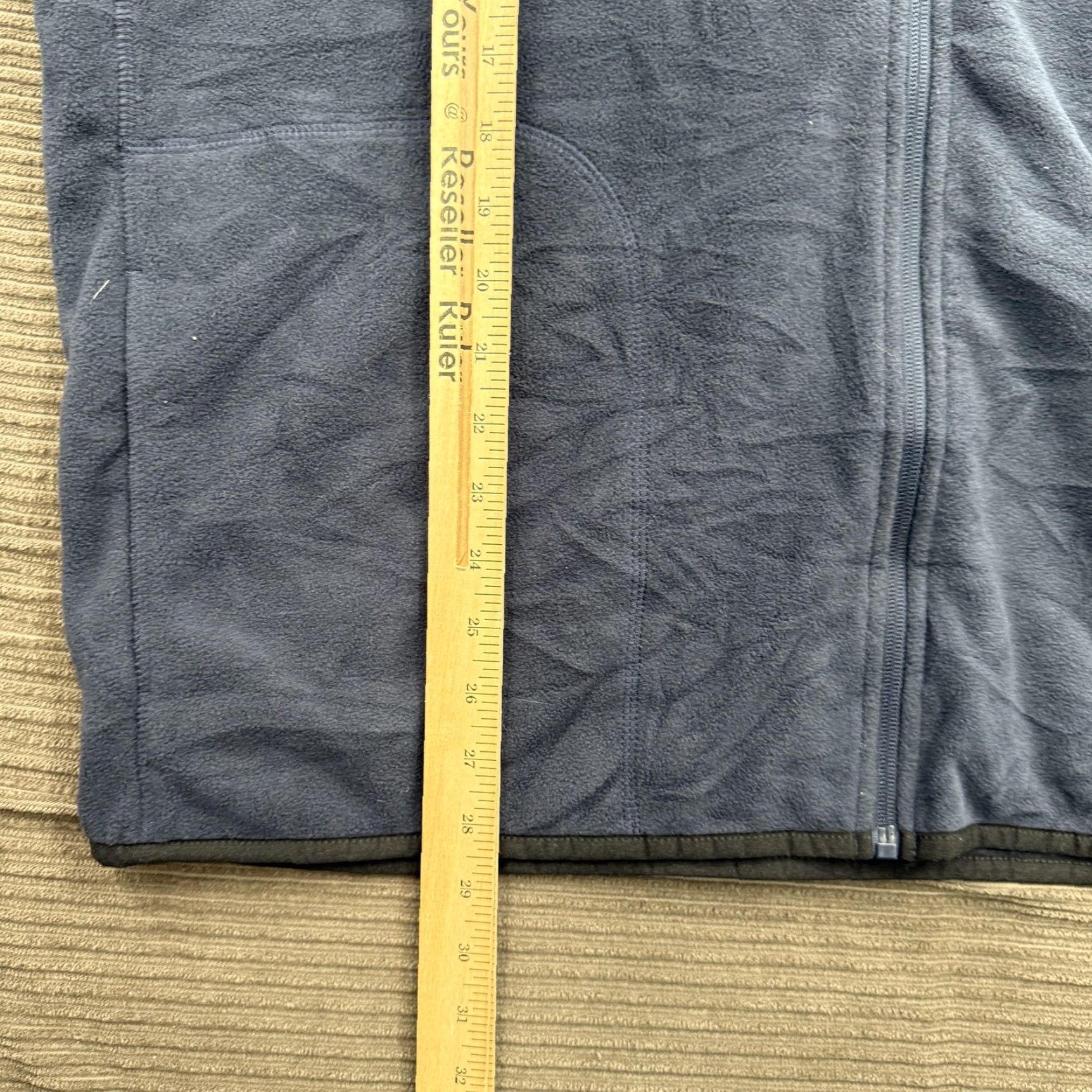 Izod IZOD Polar Fleece Vest Mens XL Midnight Blue Performance Zip Pocket Sherpa Trim Size US XL / EU 56 / 4 - 5 Thumbnail