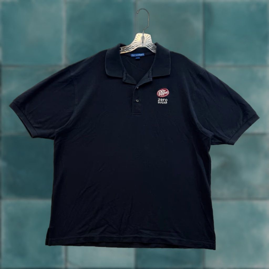 Port Authority Dr Pepper Zero Sugar Polo Shirt XL Mens Black Collared Short Sleeve Size US XL / EU 56 / 4 - 1 Thumbnail