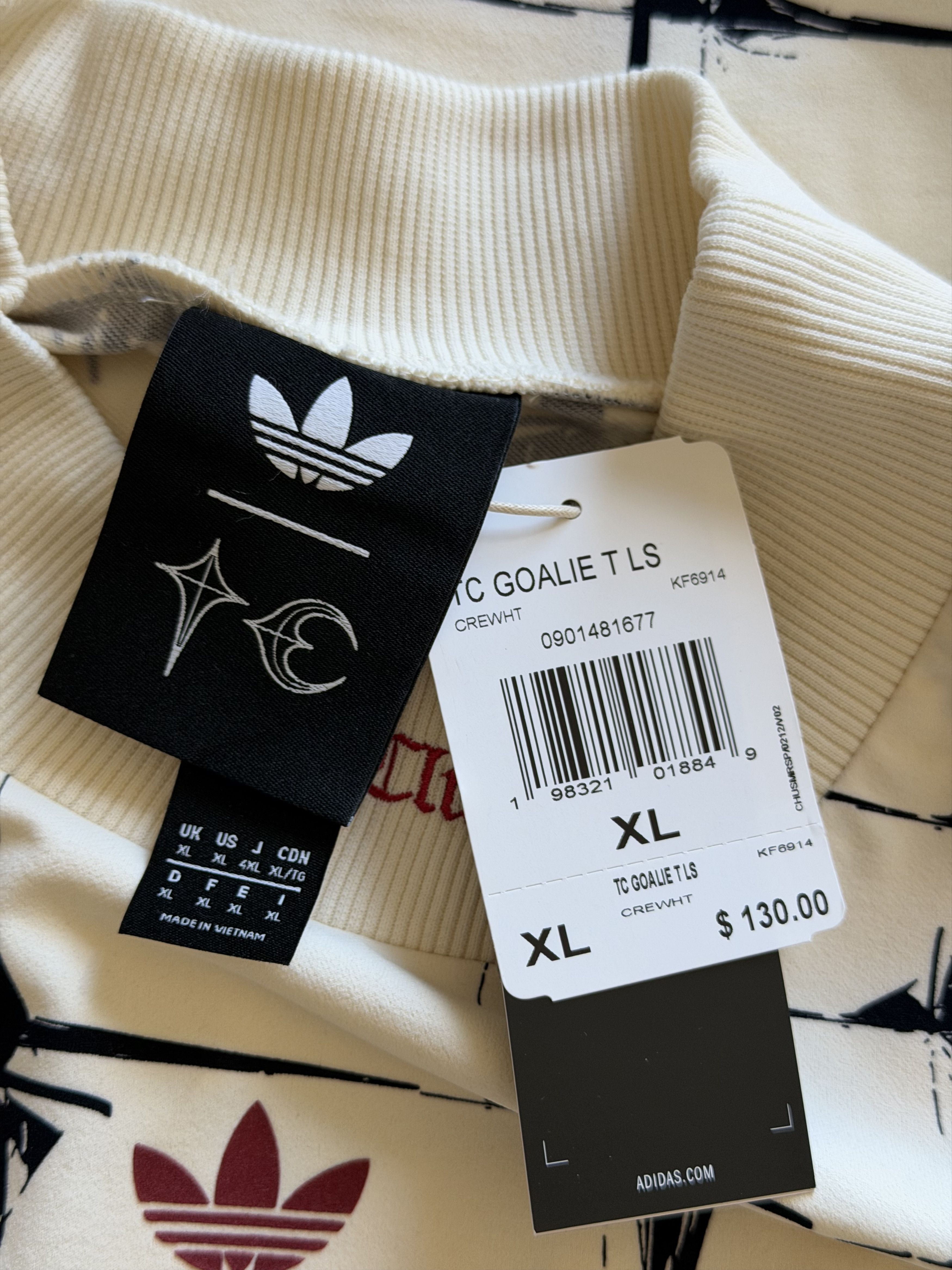 Adidas × Thug Club Thug Club Adidas Goalie Long Sleeve in White Size US XL / EU 56 / 4 - 7 Thumbnail