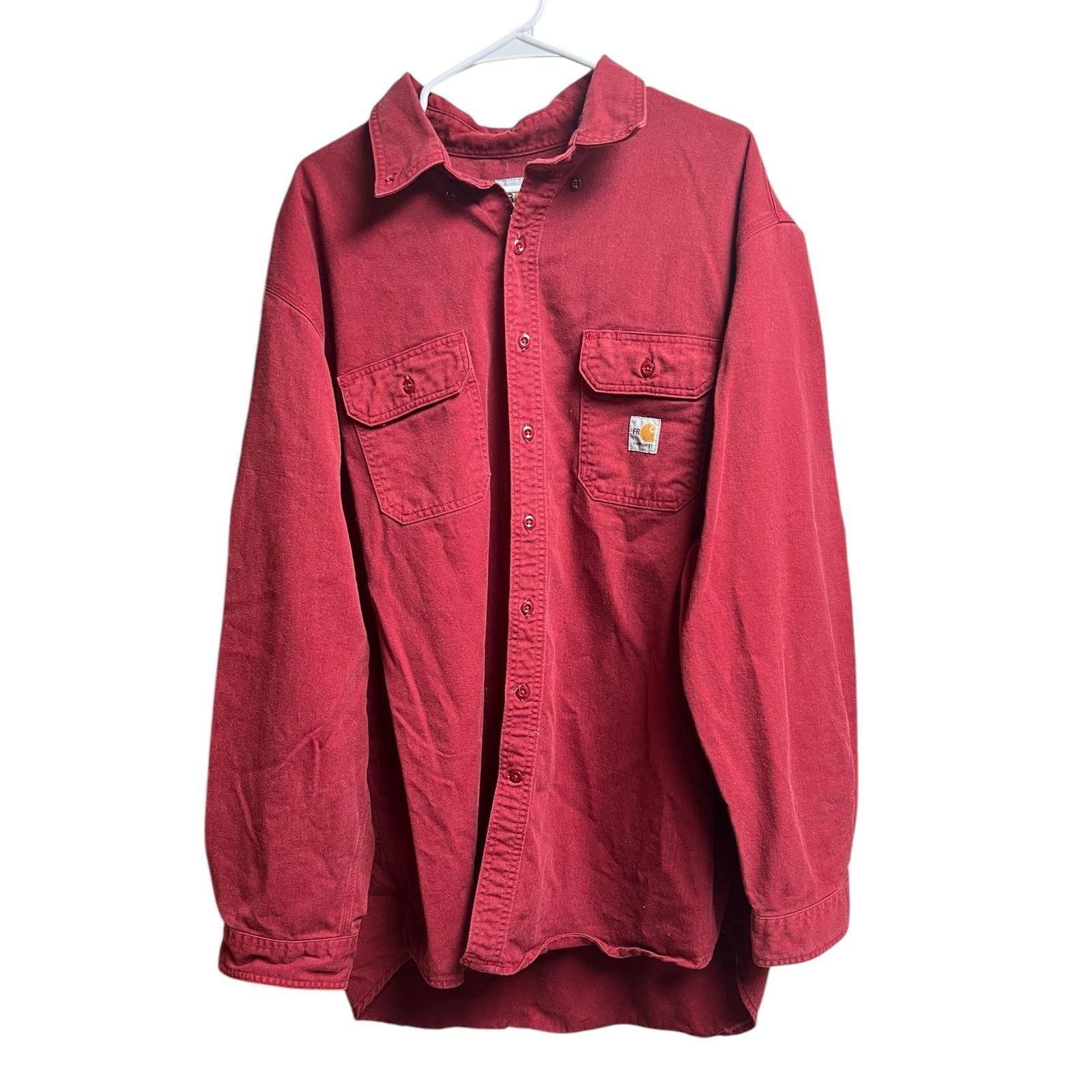 Carhartt Carhartt Flame-Resistant Classic Twill Button Down Shirt Red Size US XXL / EU 58 / 5 - 1 Thumbnail