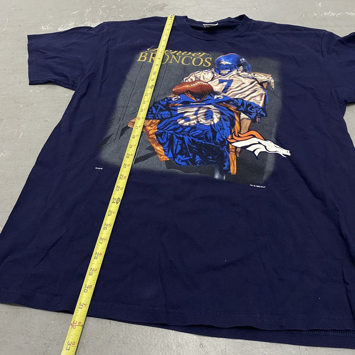 Band Tees × NFL × Vintage Vintage 90s Denver Broncos Big Print Tee Superbowl 1998 Size US XL / EU 56 / 4 - 3 Thumbnail