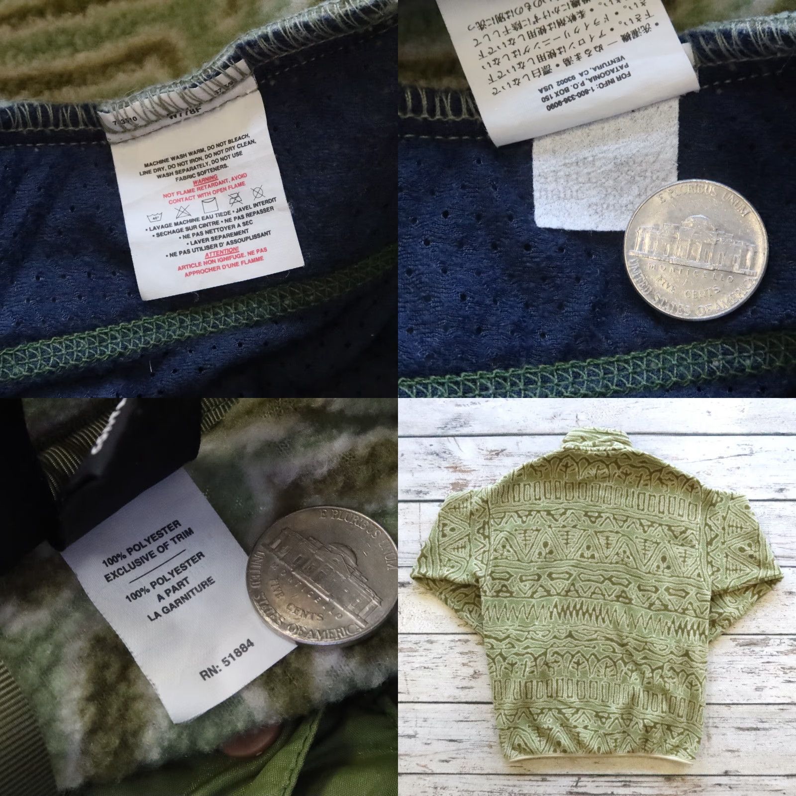 Patagonia Vintage Patagonia Aztec Synchilla Snap-T Pullover Fleece Made in USA Size L Green Mens Sweater Size US L / EU 52-54 / 3 - 9 Thumbnail