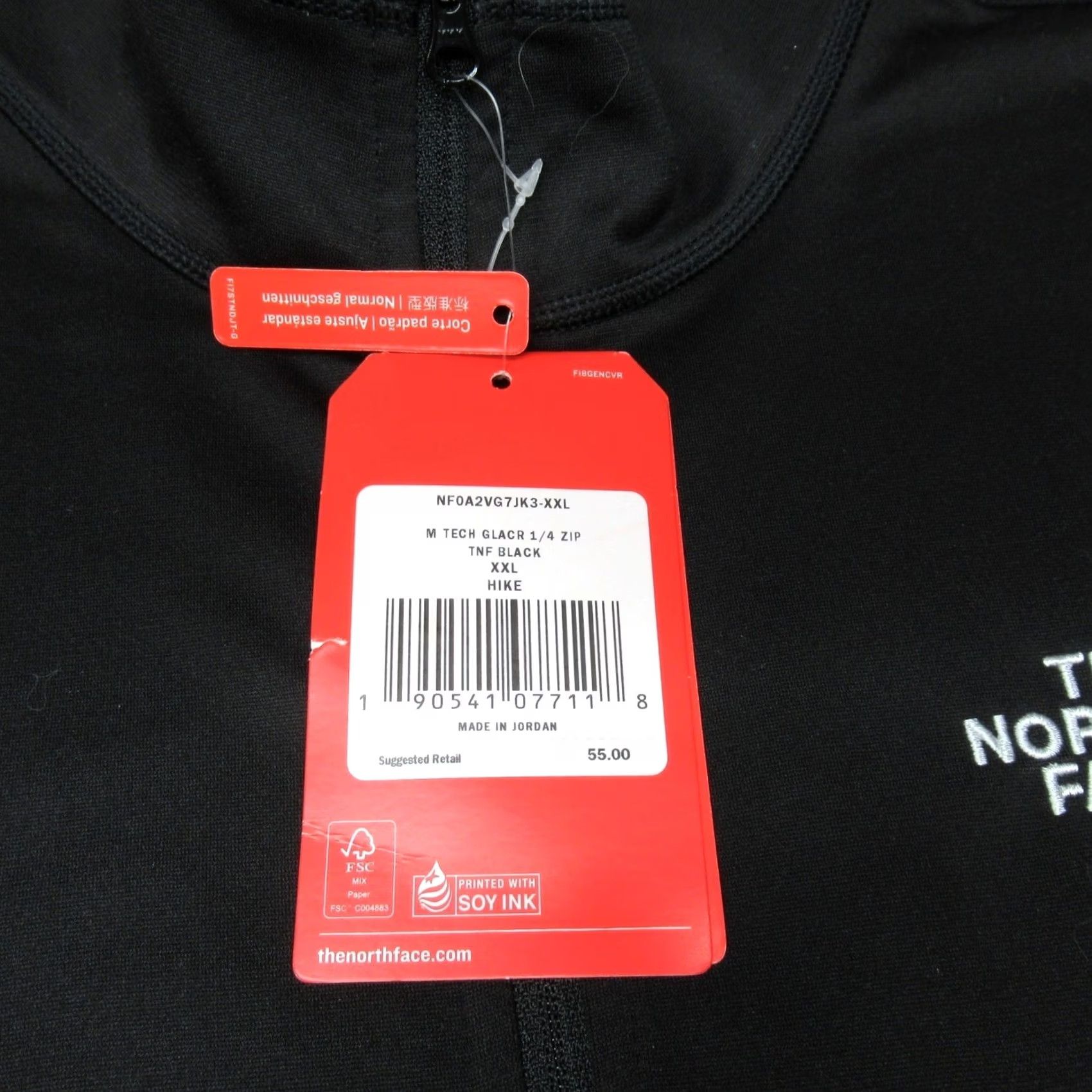 The North Face The North Face Shirt Mens 2XL Black Tech Glacier 1/4 Zip Fleece Mock Neck Logo Size US XXL / EU 58 / 5 - 4 Thumbnail