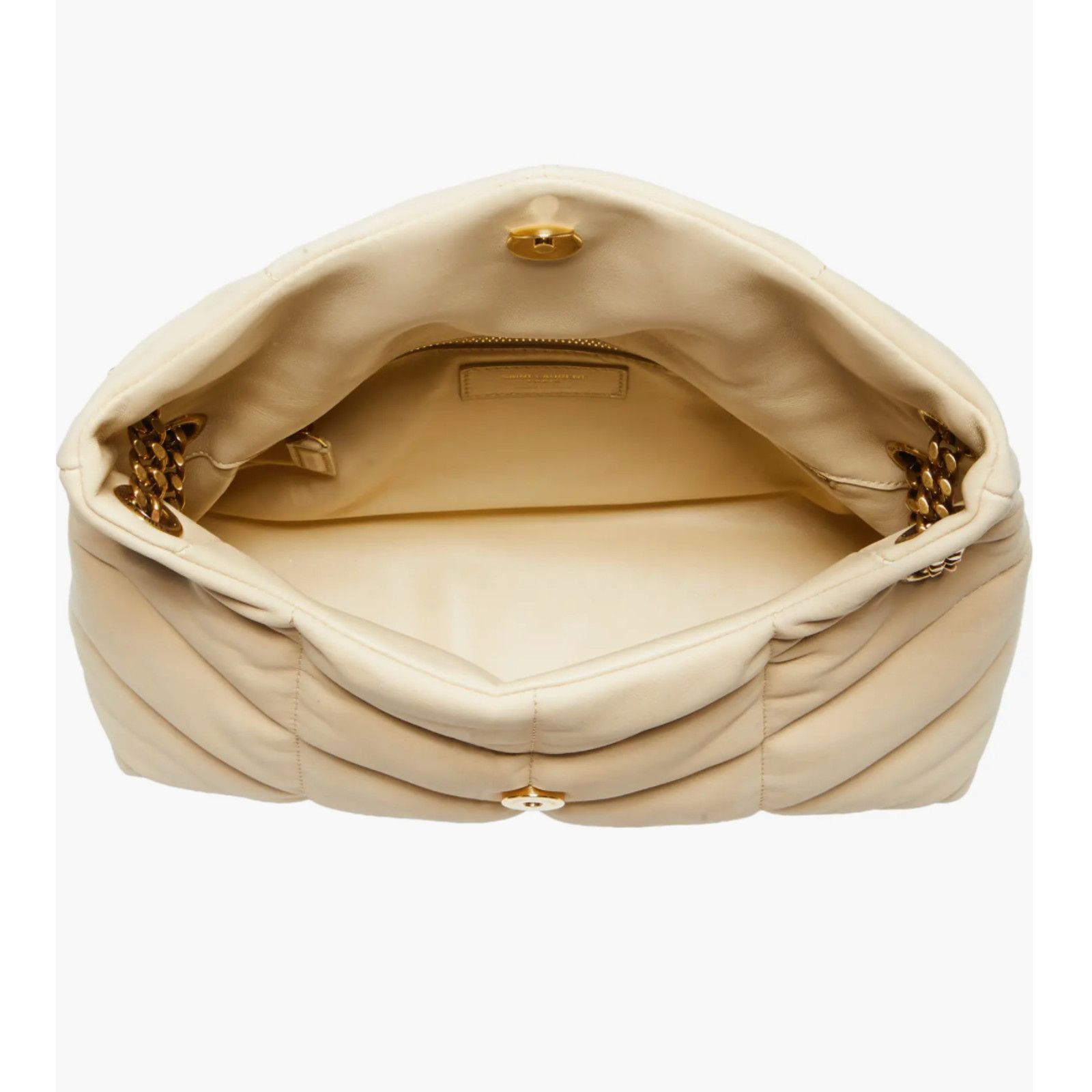 Yves Saint Laurent Saint Laurent YSL Burro Beige Leather Shoulder Crossbody Bag Size ONE SIZE - 16 Thumbnail