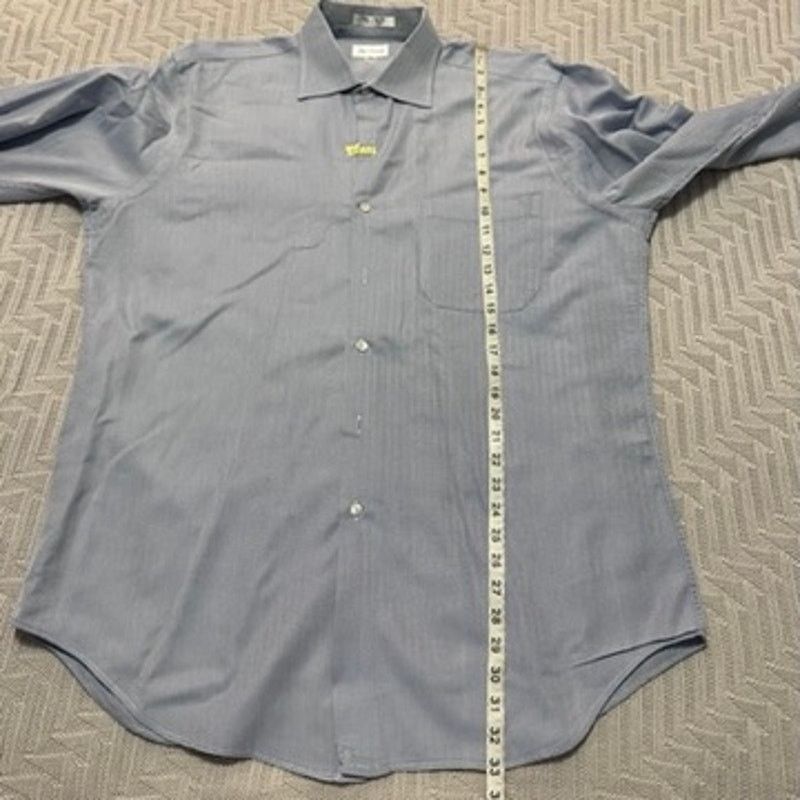 Paul Fredrick Paul Fredrick blue monotone herringbone button down Size US L / EU 52-54 / 3 - 7 Thumbnail