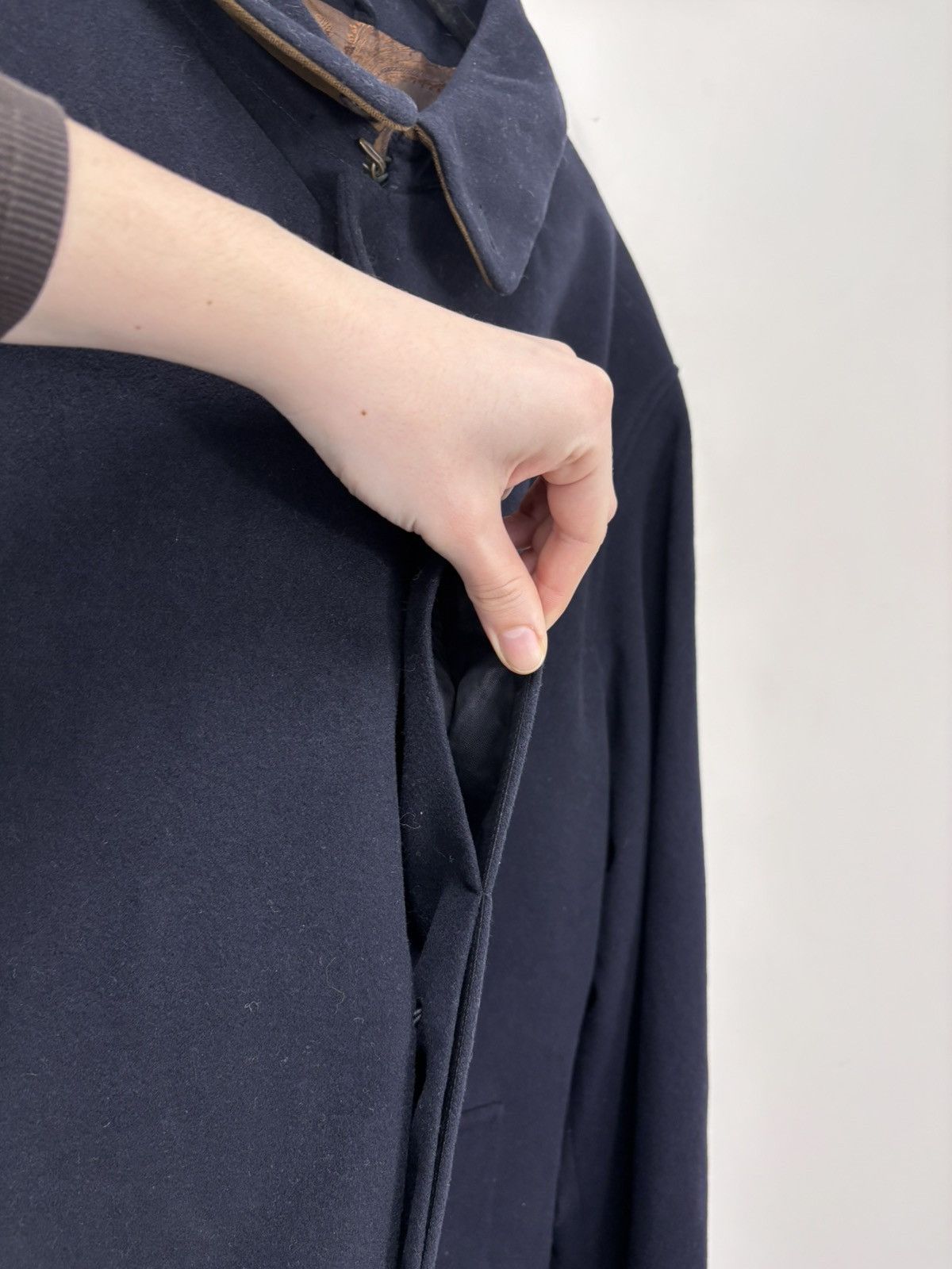 Other Lodenfrey Men’s Navy Blue Wool Cashmere Long Overcoat Size US XL / EU 56 / 4 - 12 Thumbnail