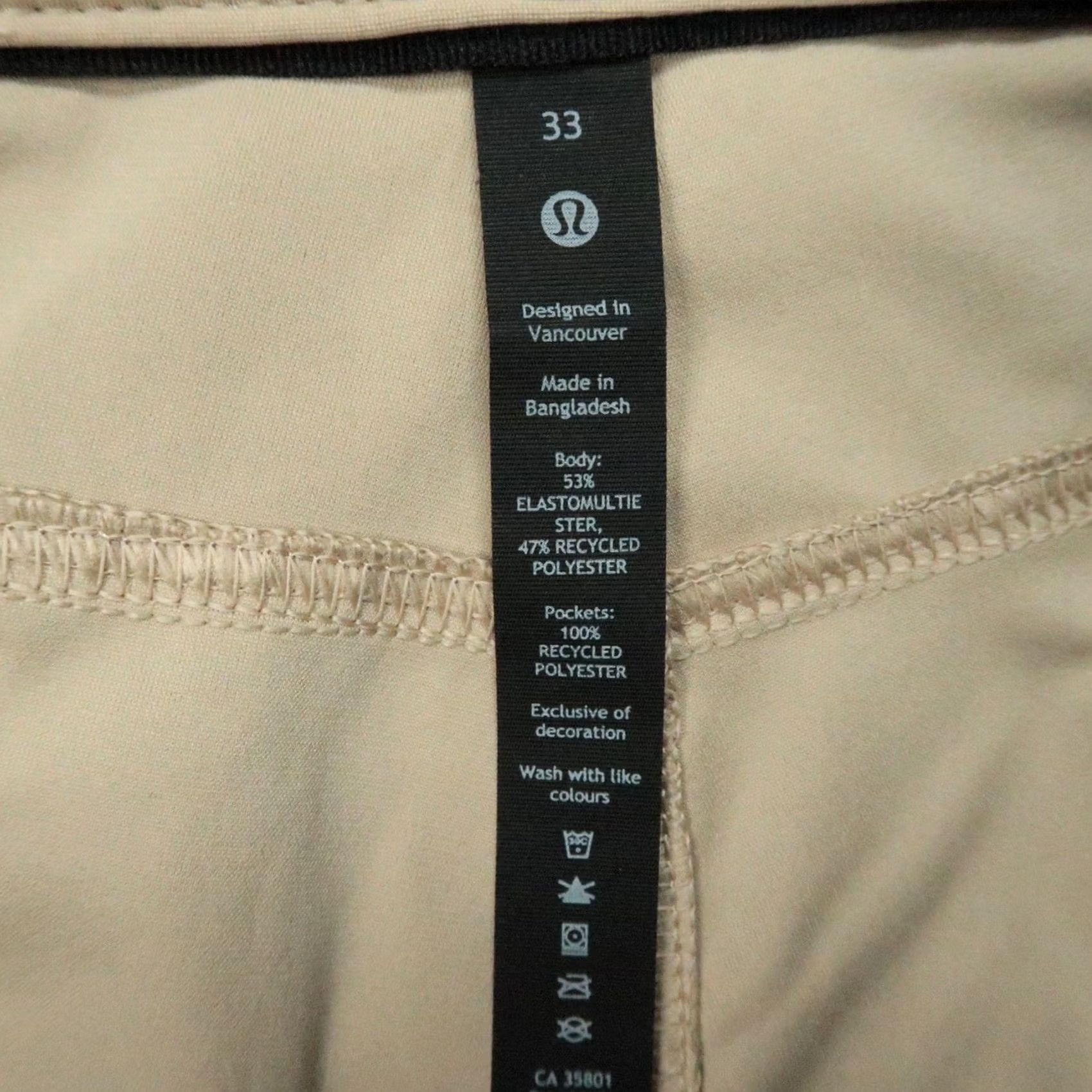 Lululemon lululemon Pants Mens 33x28 Khaki Tan Classic Warpsteme 5 Pocket Trouser Shirt? Size US 33 - 4 Thumbnail