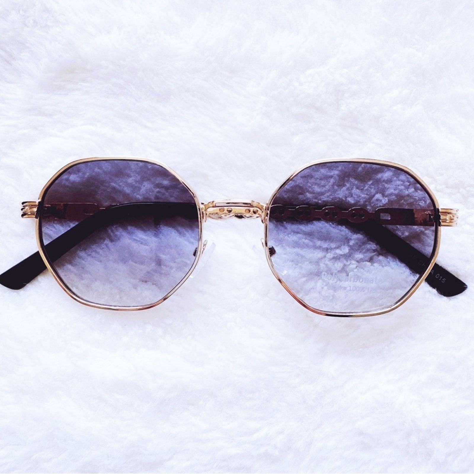 Other Phoebe Blue & Clear Geometric Sunglasses Size ONE SIZE - 1 Thumbnail
