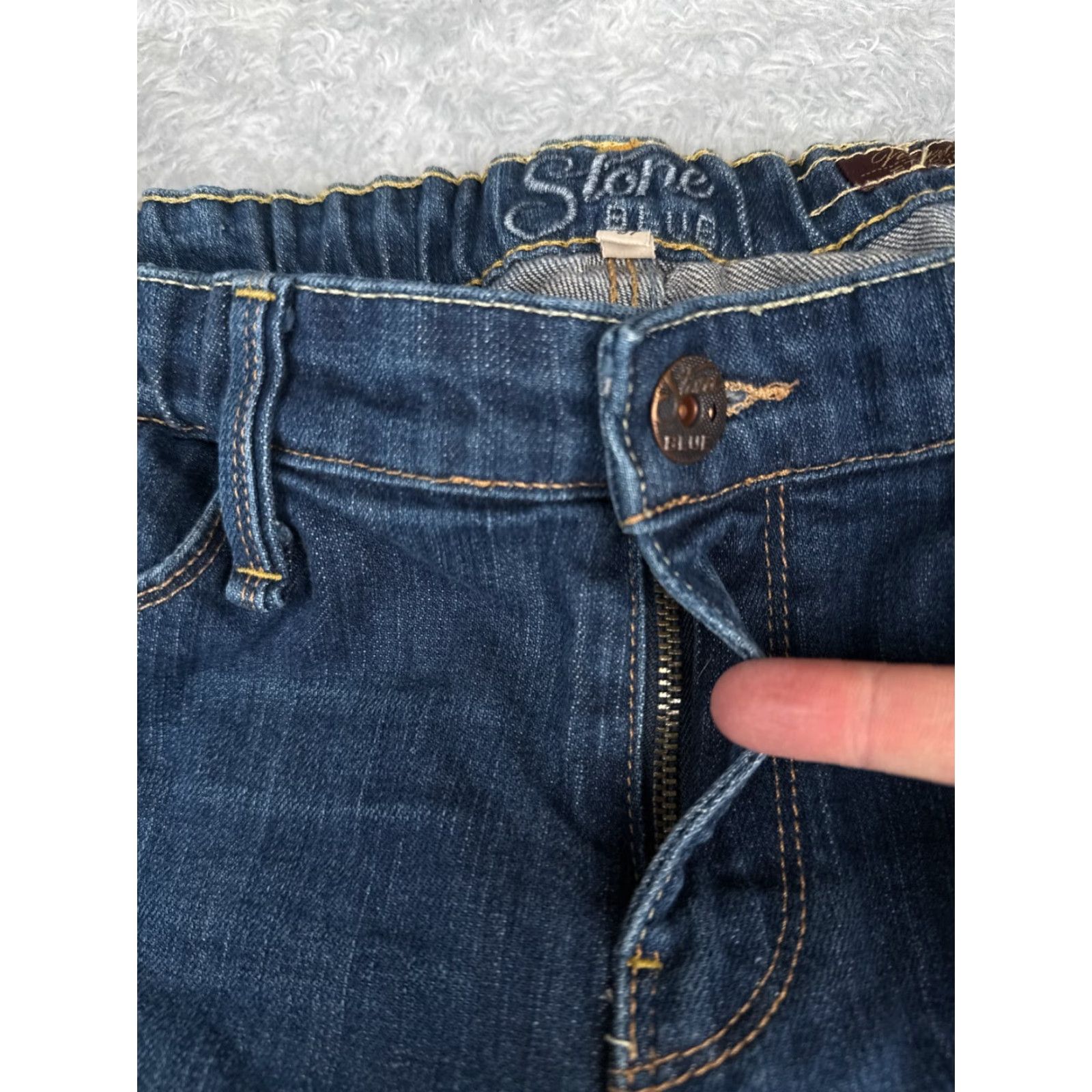 Gloria Vanderbilt Gloria Vanderbilt Jeans Women Stone Blue Denim 29x33 Straight Low Rise 12 Regular 5-Pocket Blue Cotton Blend Casual Vintage: No Size 34" / US 12 / IT 48 - 5 Thumbnail