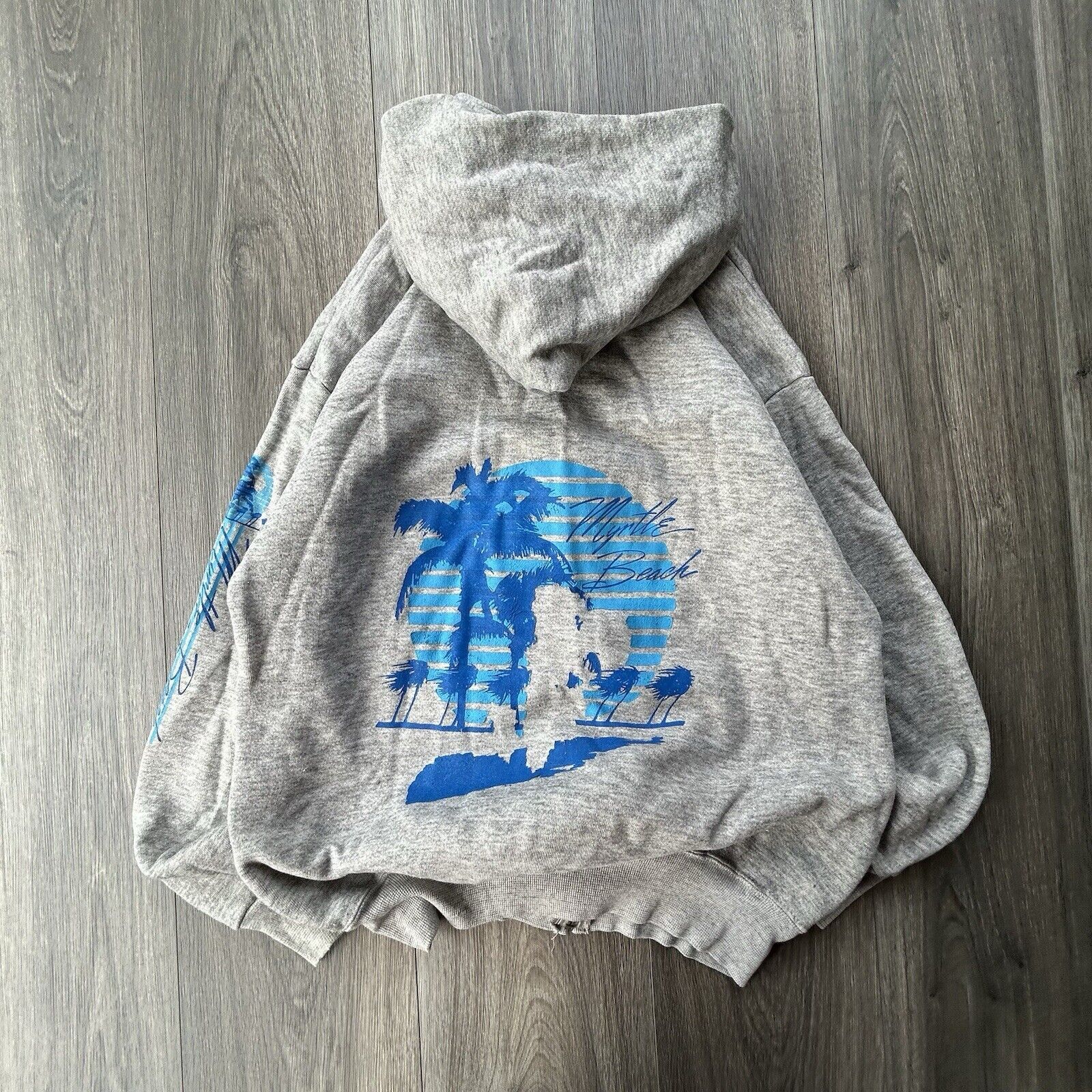 Vintage Vintage Myrtle Beach Hoodie Surf Beach 90s Made In USA Size US XL / EU 56 / 4 - 1 Thumbnail