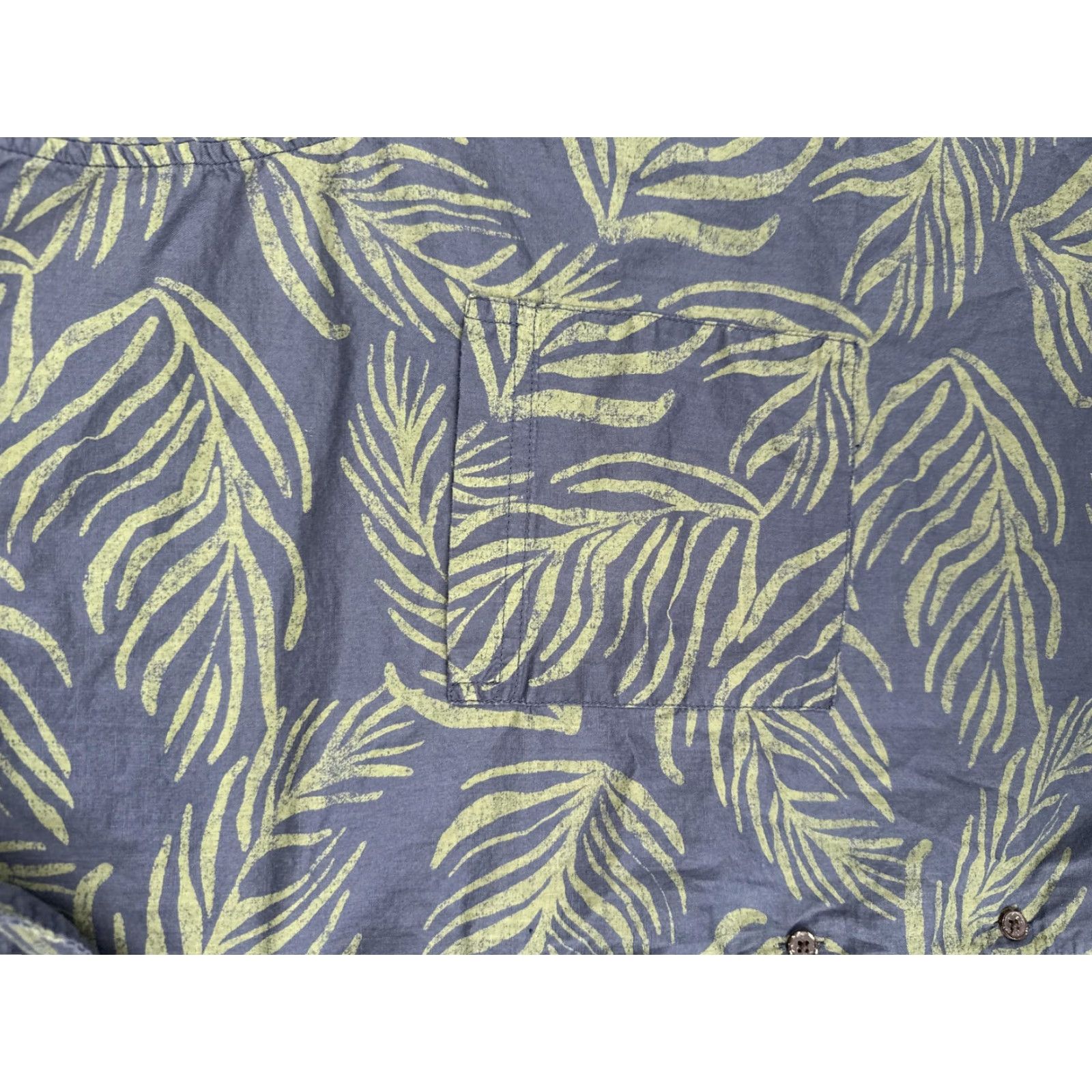 Vintage Mutual Weave Shirt Mens 4XL Blue Leaf Print Short Sleeve Button Up Cotton Aloha Size US XXL / EU 58 / 5 - 6 Thumbnail