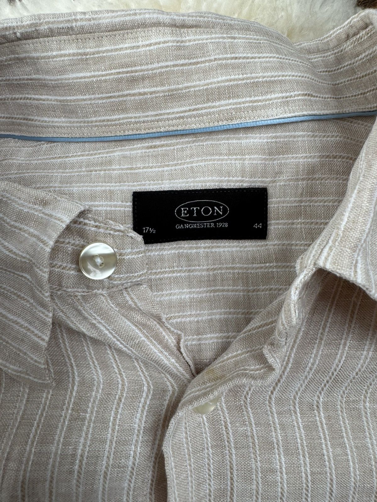 Eton Eton Linen shirt Size 44R - 2 Thumbnail