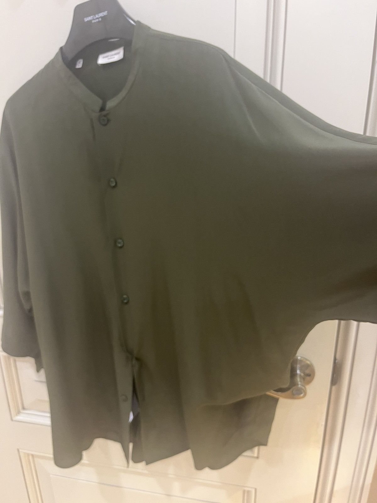 Saint Laurent Paris silk tunic shirt collar size40 in green Size US M / EU 48-50 / 2 - 20 Thumbnail
