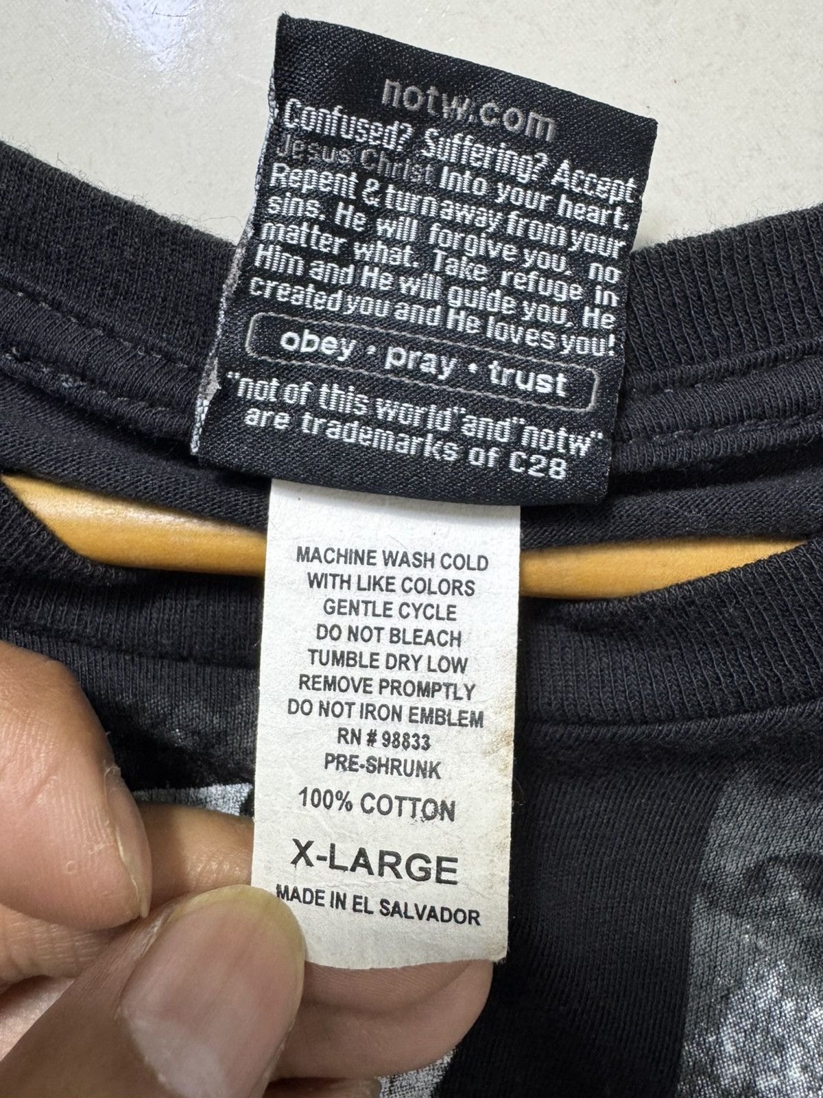 Japanese Brand Y2K NOT OF THIS WORLD RELIGION TEE Size US XL / EU 56 / 4 - 4 Thumbnail