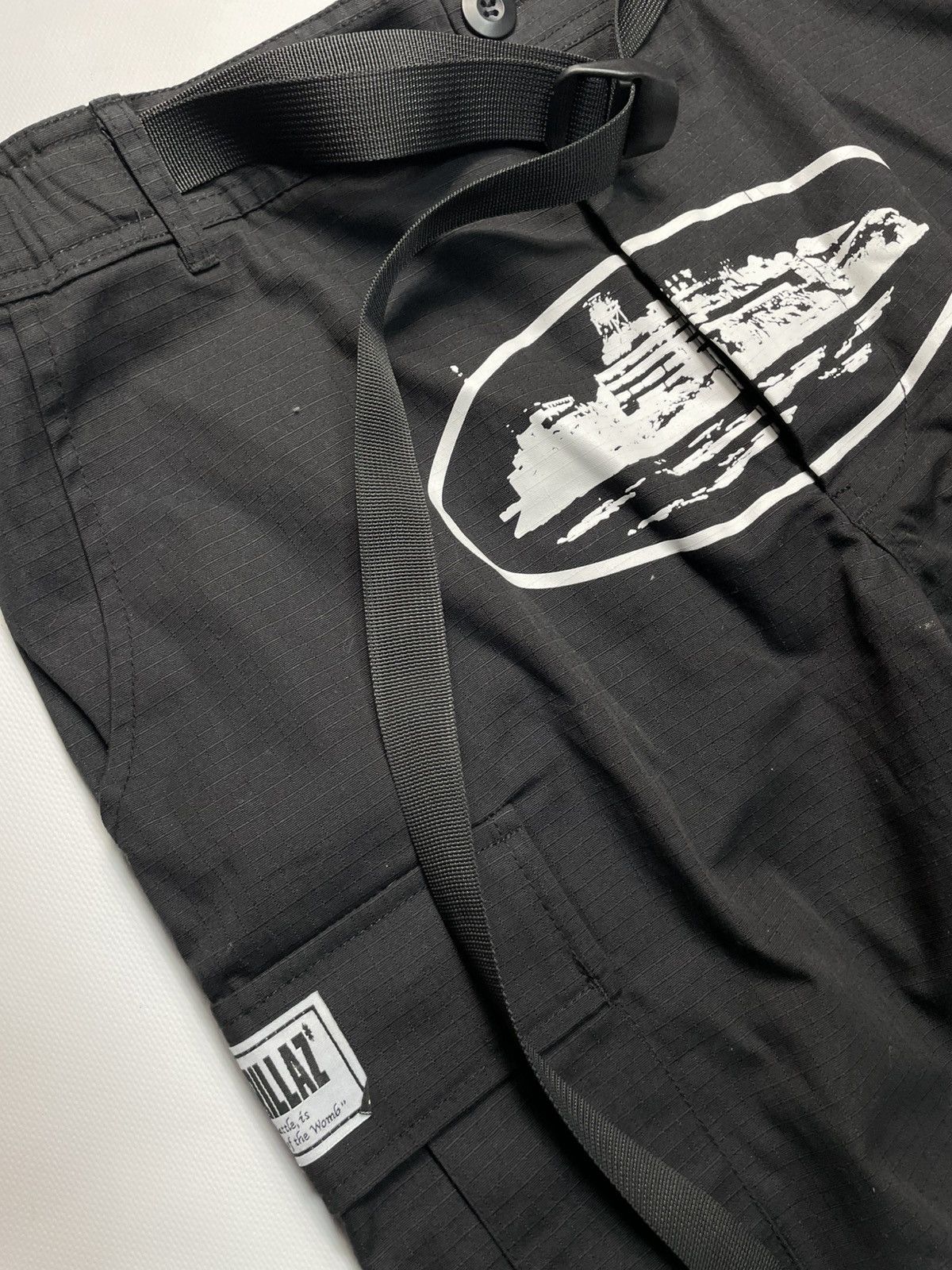 Corteiz Corteiz Black Cargo Pants White Ship Graphic Size L Size US 36 / EU 52 - 2 Thumbnail