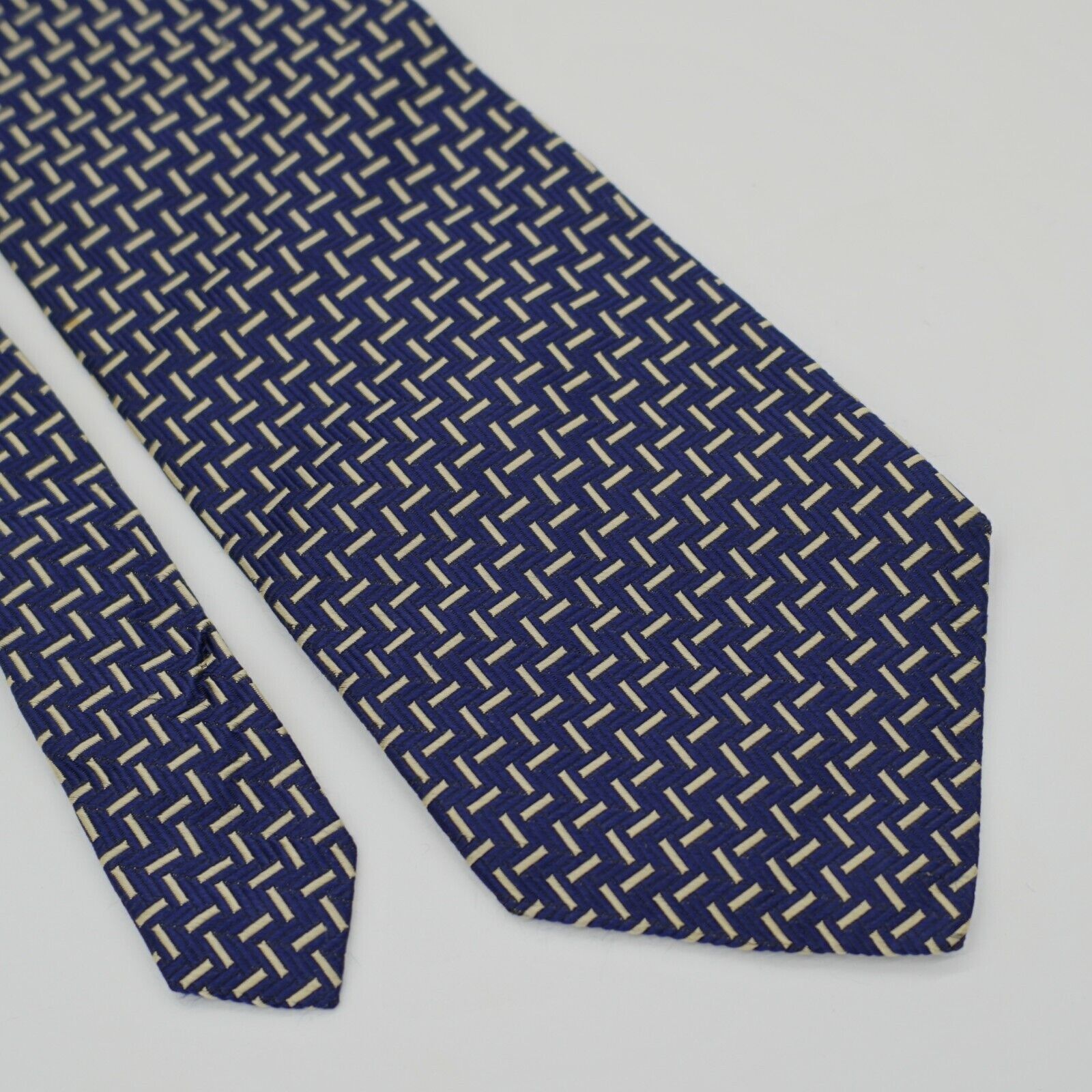 Jos. A. Bank Jos A Bank Premier Collection Blue Tan Basketweave Short Sil Size ONE SIZE - 1 Thumbnail