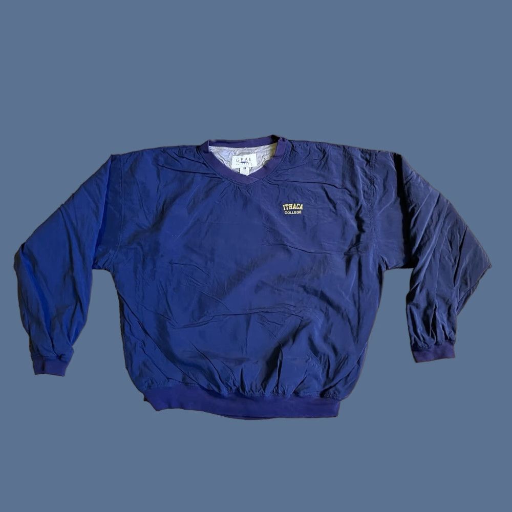 Vintage VINTAGE Gear for Sports Ithaca College Pullover Windbreaker Jacket XL Blue 90s Men Size US XL / EU 56 / 4 - 1 Thumbnail