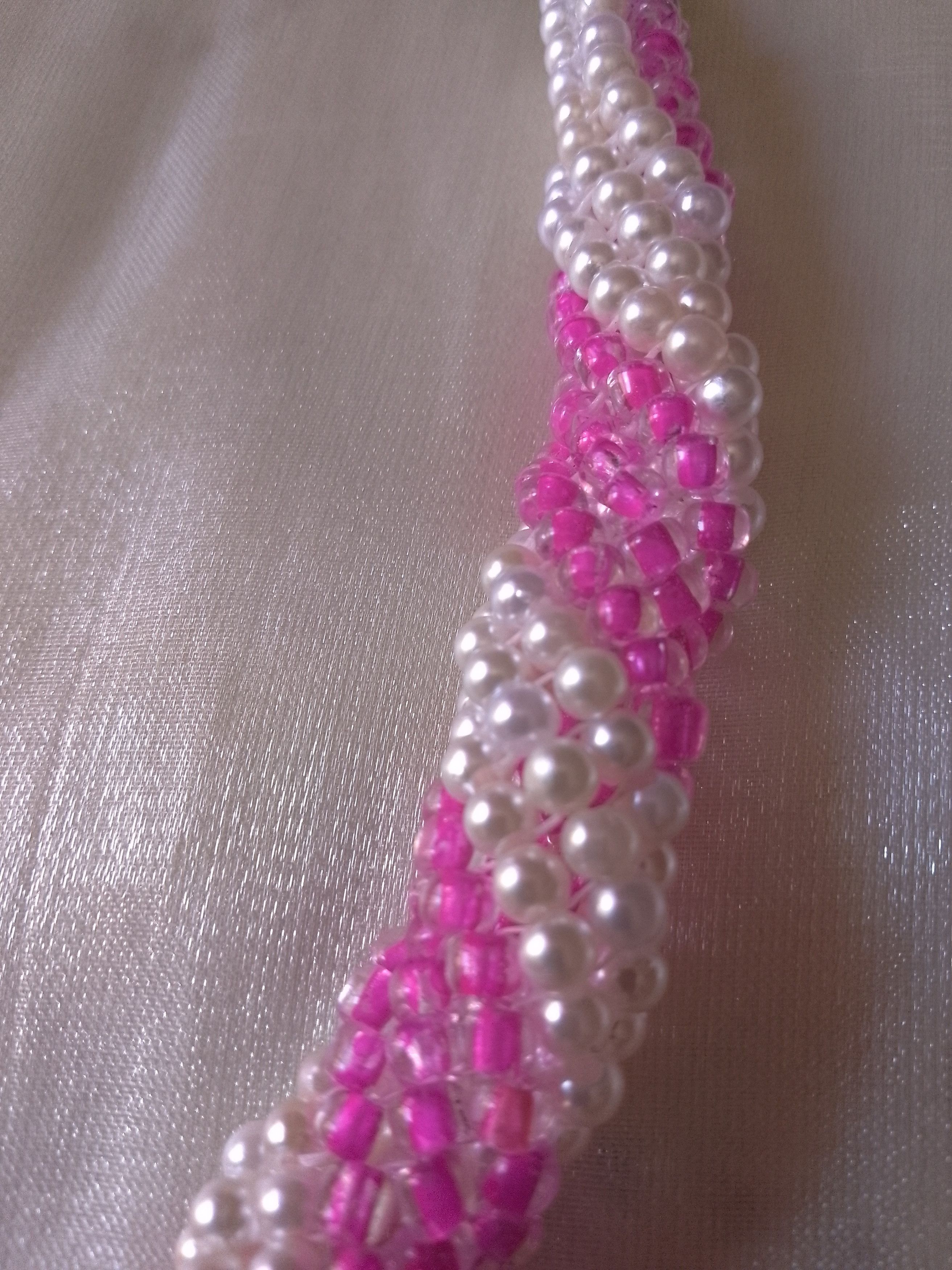Handmade Necklace Vintage style Pearls Tubular medieval Cross Pendant Size ONE SIZE - 2 Thumbnail