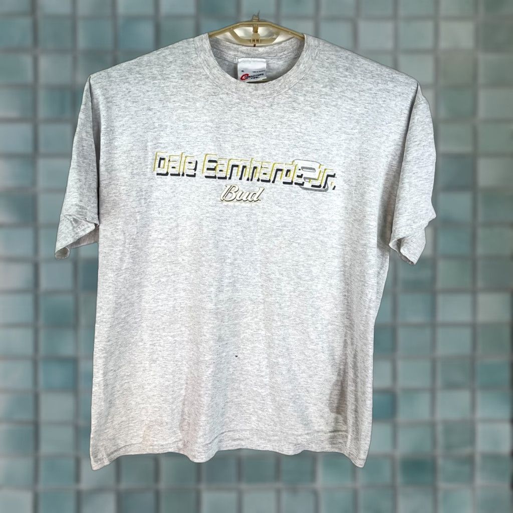 Budweiser VINTAGE Dale Earnhardt Jr. Budweiser NASCAR T-Shirt XL Gray 90s Graphic Mens Size US XL / EU 56 / 4 - 1 Thumbnail