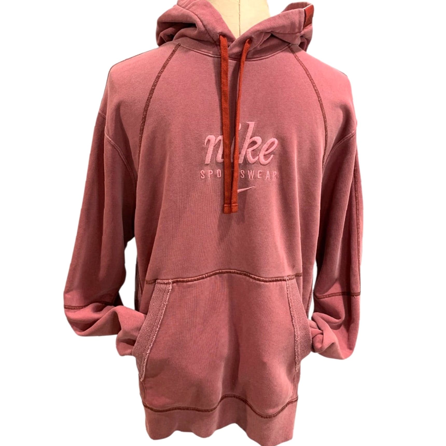 Nike Nike Hoodie Mens Medium Pullover Sweatshirt French Terry Pink Sweet Beet Size US M / EU 48-50 / 2 - 2 Thumbnail