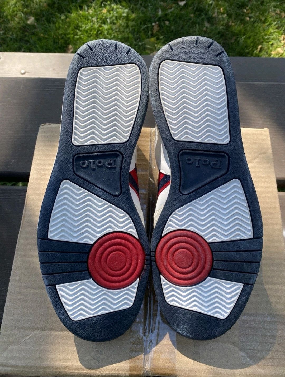 Ralph Lauren Ralph Lauren Polo Court Sneakers White Navy Red Retro 001 Size US 8.5 / EU 41-42 - 6 Thumbnail