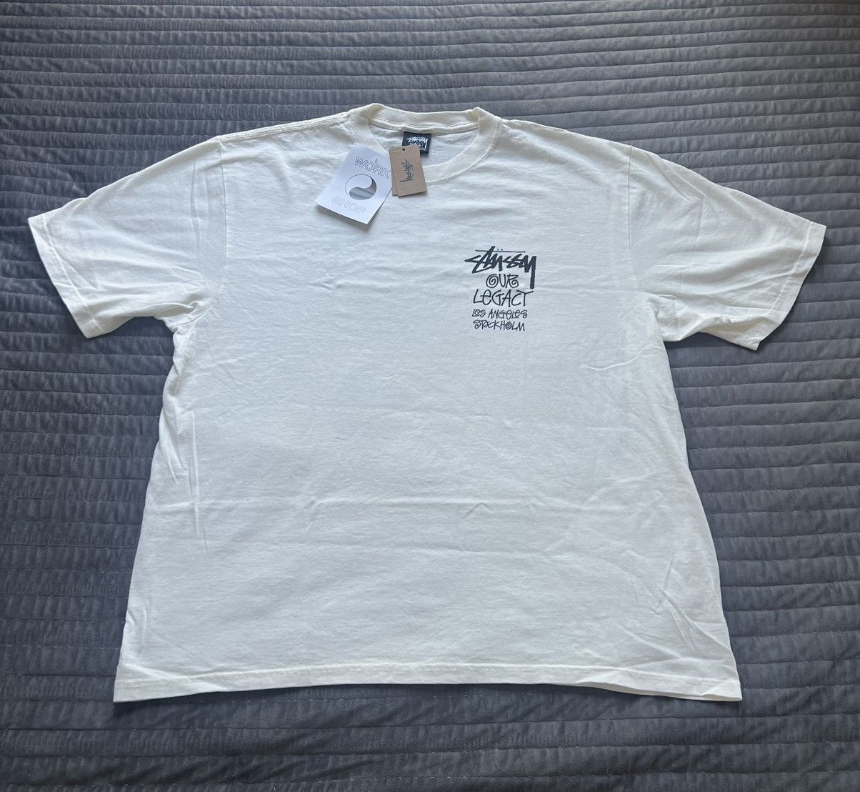 ★25SS★STUSSY OUR LEGACY WORK SHOP SURFMAN TEE PIGMENT DYED OL Work Shop Surfman Tee Pigment Dyed – Natural | Tees | Stüssy