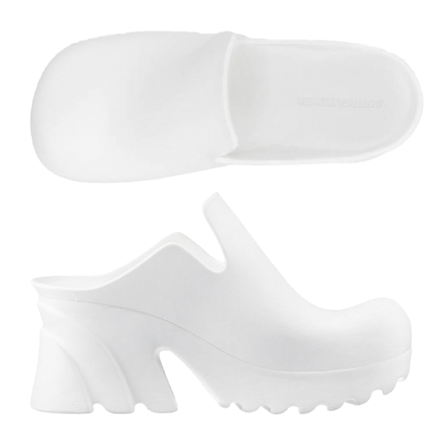 Bottega Veneta o1s1rm0925 Rubber Flash Clog in White Size US 5 / IT 35 - 5 Thumbnail
