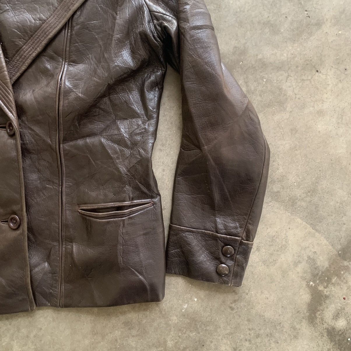Leather Vintage 1960’s Men Soft Leather Jacket 20.5” x 24.5” Size US S / EU 44-46 / 1 - 4 Thumbnail