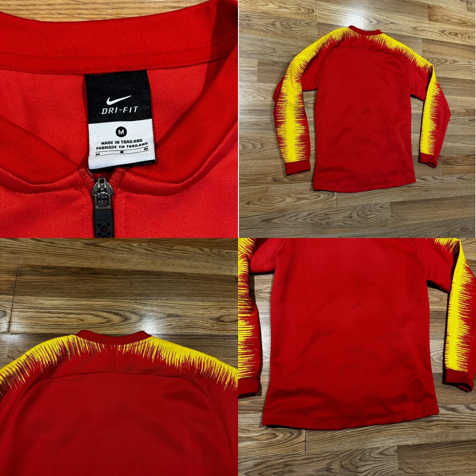 Nike Nike Dri-Fit Jacket Football Trainer Zip Medium Men Red Indonesia Garuda Jersey Embroidered Full Zip Vintage? Size US M / EU 48-50 / 2 - 8 Thumbnail