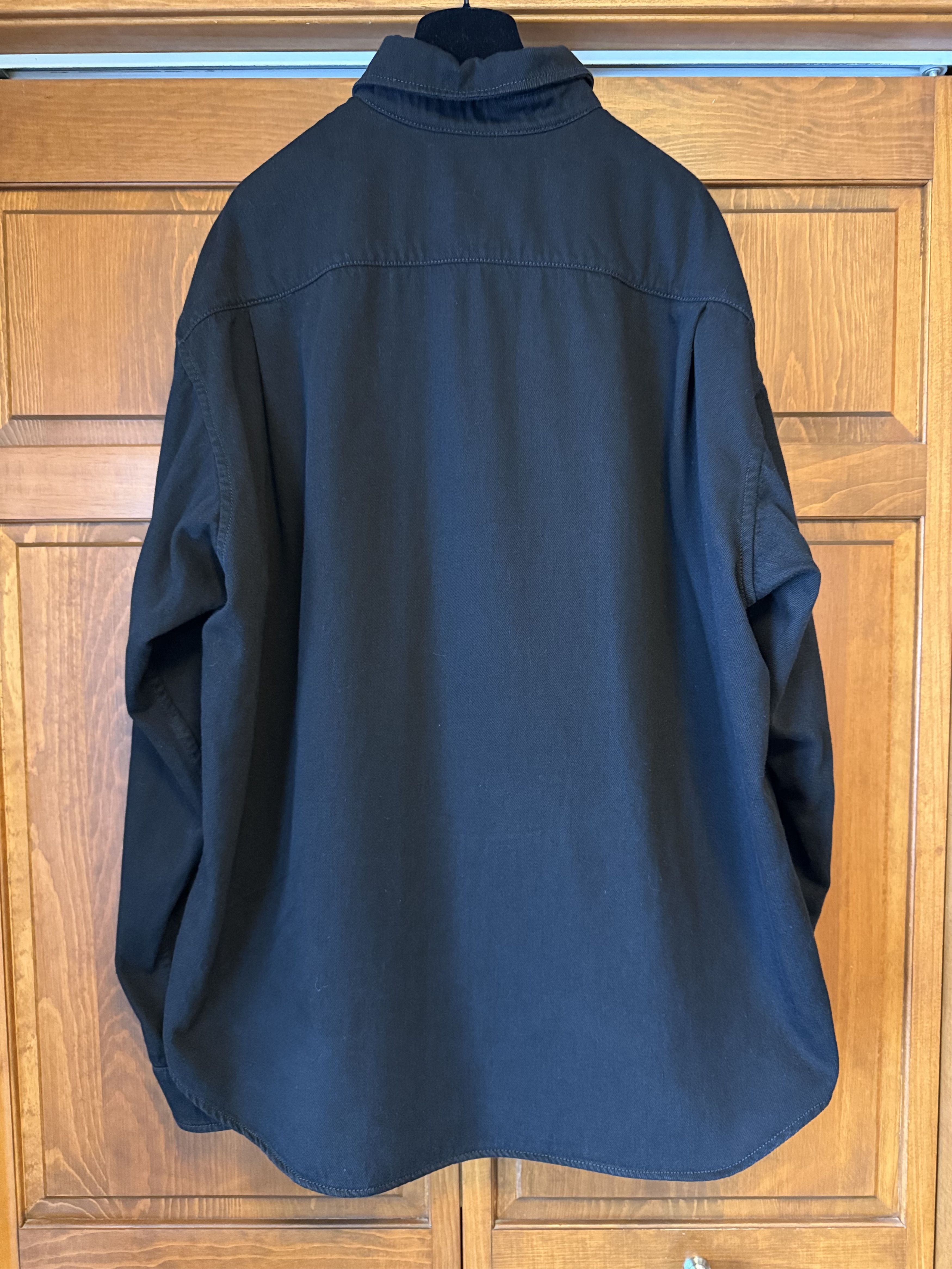Balenciaga Balenciaga Pitch Black Denim Shirt Size US M / EU 48-50 / 2 - 2 Thumbnail