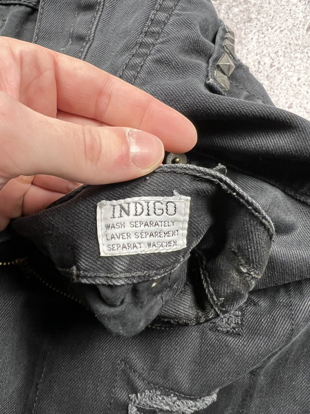 Japanese Brand VINTAGE NONAME Y2K BOOTCUT Studed AVANT GARDE JAPANESE JEANS Size US 34 / EU 50 - 7 Thumbnail