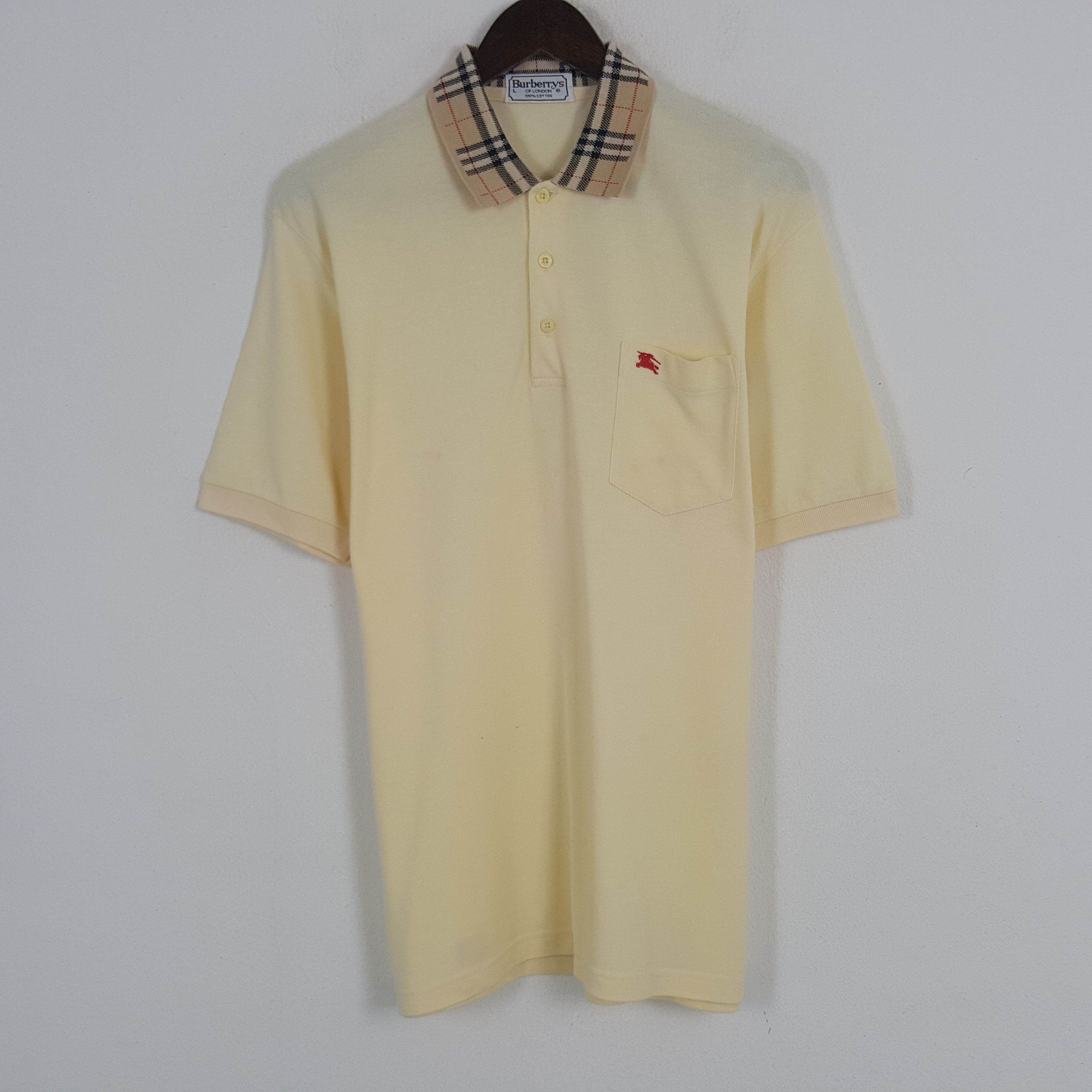 Burberry × Vintage Vintage Burberrys Nova Check Polos Shirt Size US L / EU 52-54 / 3 - 1 Thumbnail