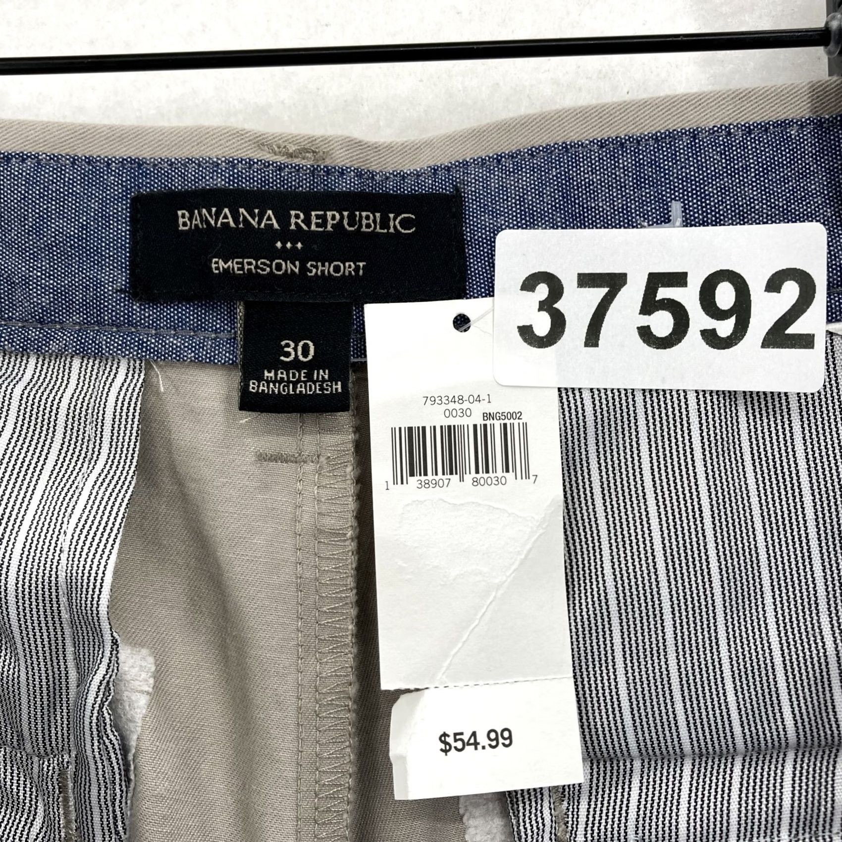 Banana Republic VINTAGE: Ban ana Republic Emerson Shorts Mens 30 Chino Flat Front Casual 513 Preppy NWT Size US 30 / EU 46 - 3 Thumbnail