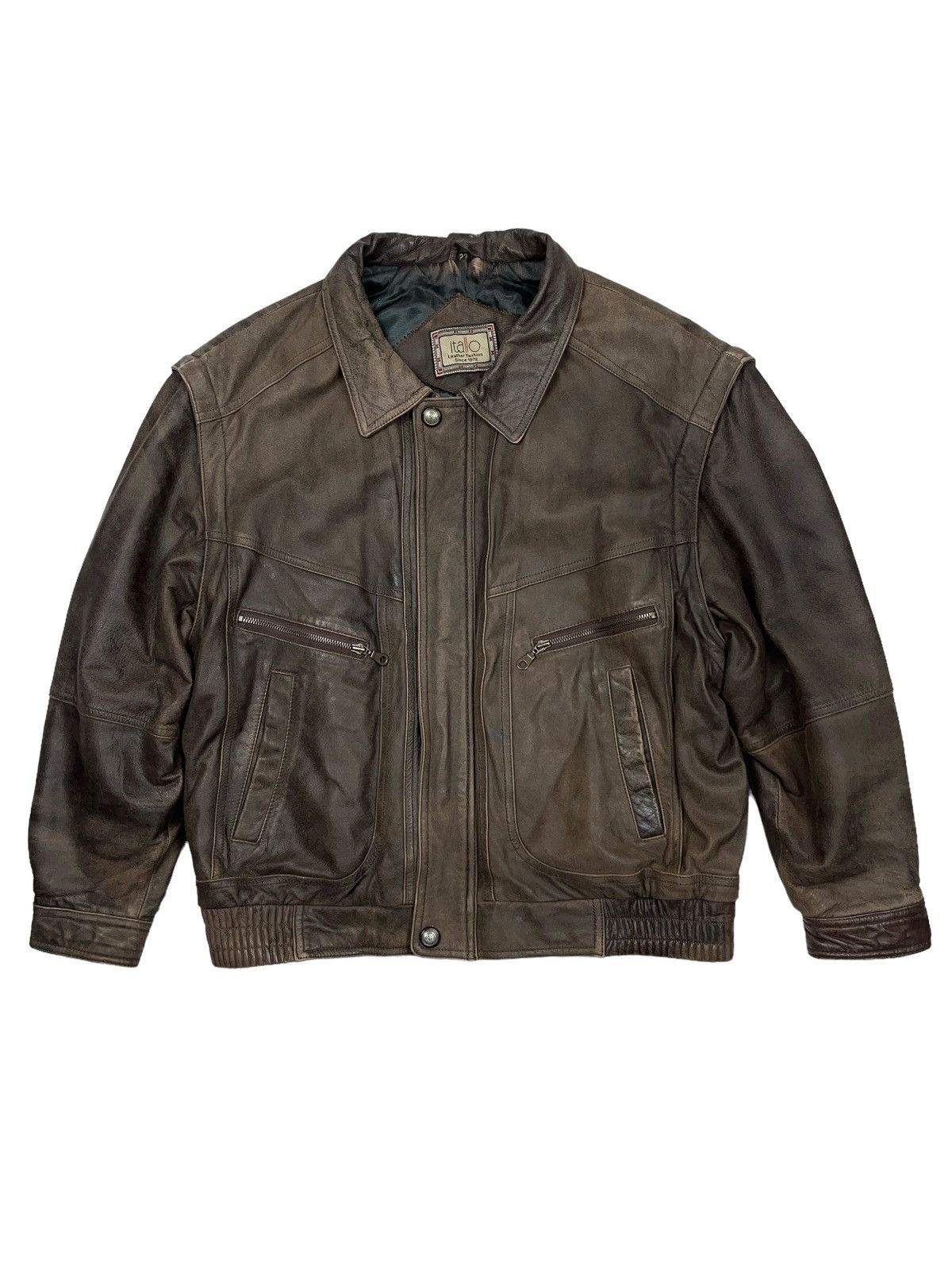 Other Archival Brown Leather Jacket Transformer Avant Garde Size US XL / EU 56 / 4 - 1 Thumbnail