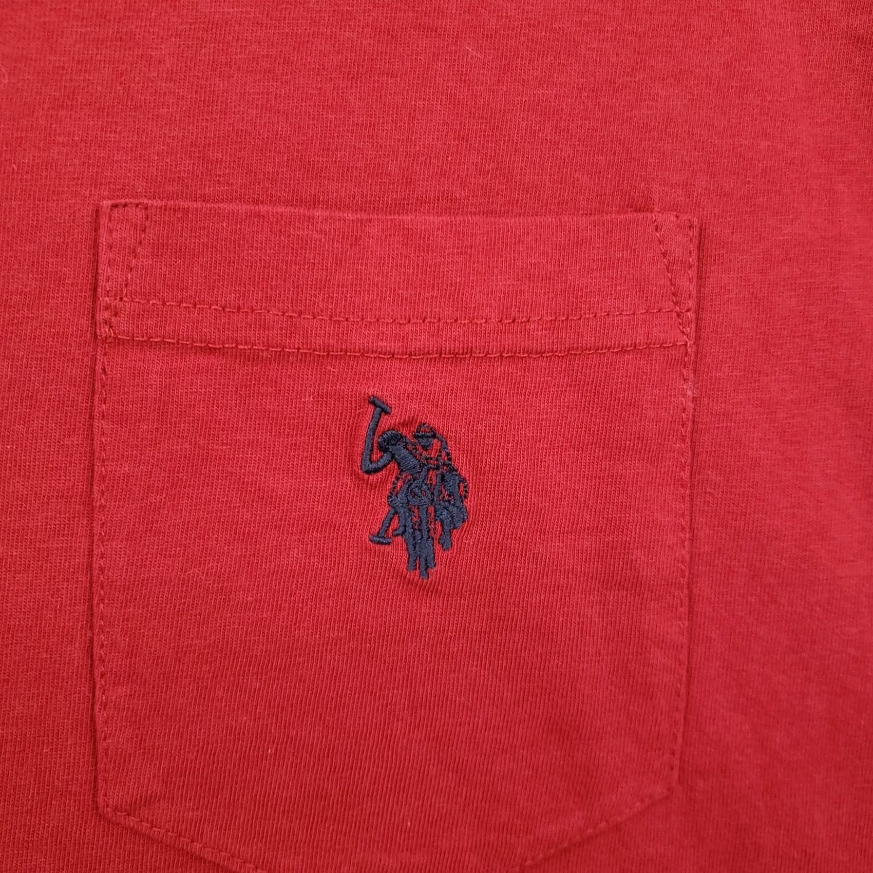 Vintage US Polo Assn. Shirt Mens L Red Basic Crew Neck Short Sleeves Cotton Size US L / EU 52-54 / 3 - 6 Thumbnail