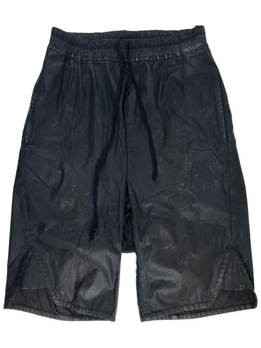 Rick Owens SS22 Rick Owens Waxed Basket Swinger Zipper Shorts