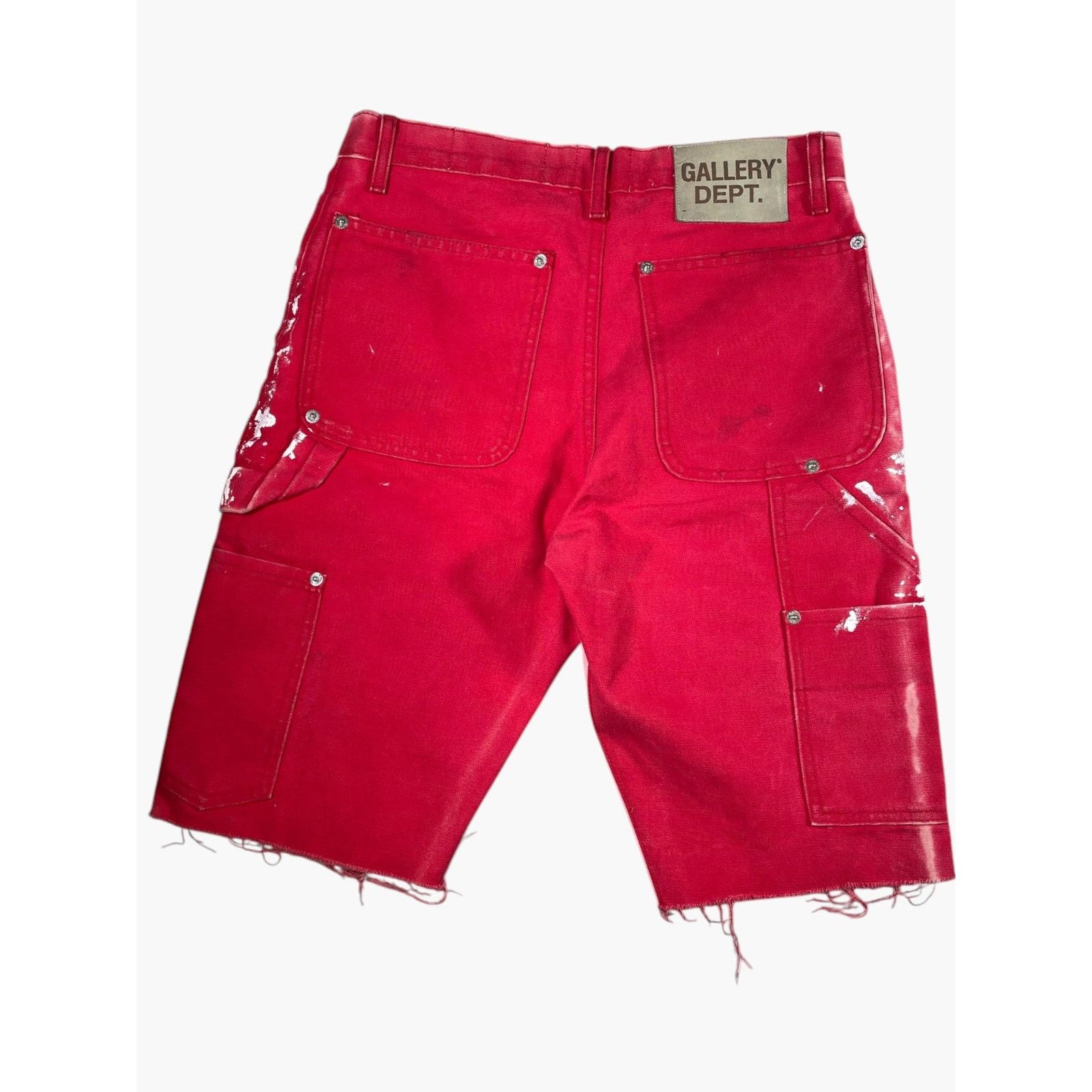 Gallery Dept. Gallery Dept Carpenter Paint Splatter Red Jean Shorts Size US 30 / EU 46 - 2 Thumbnail