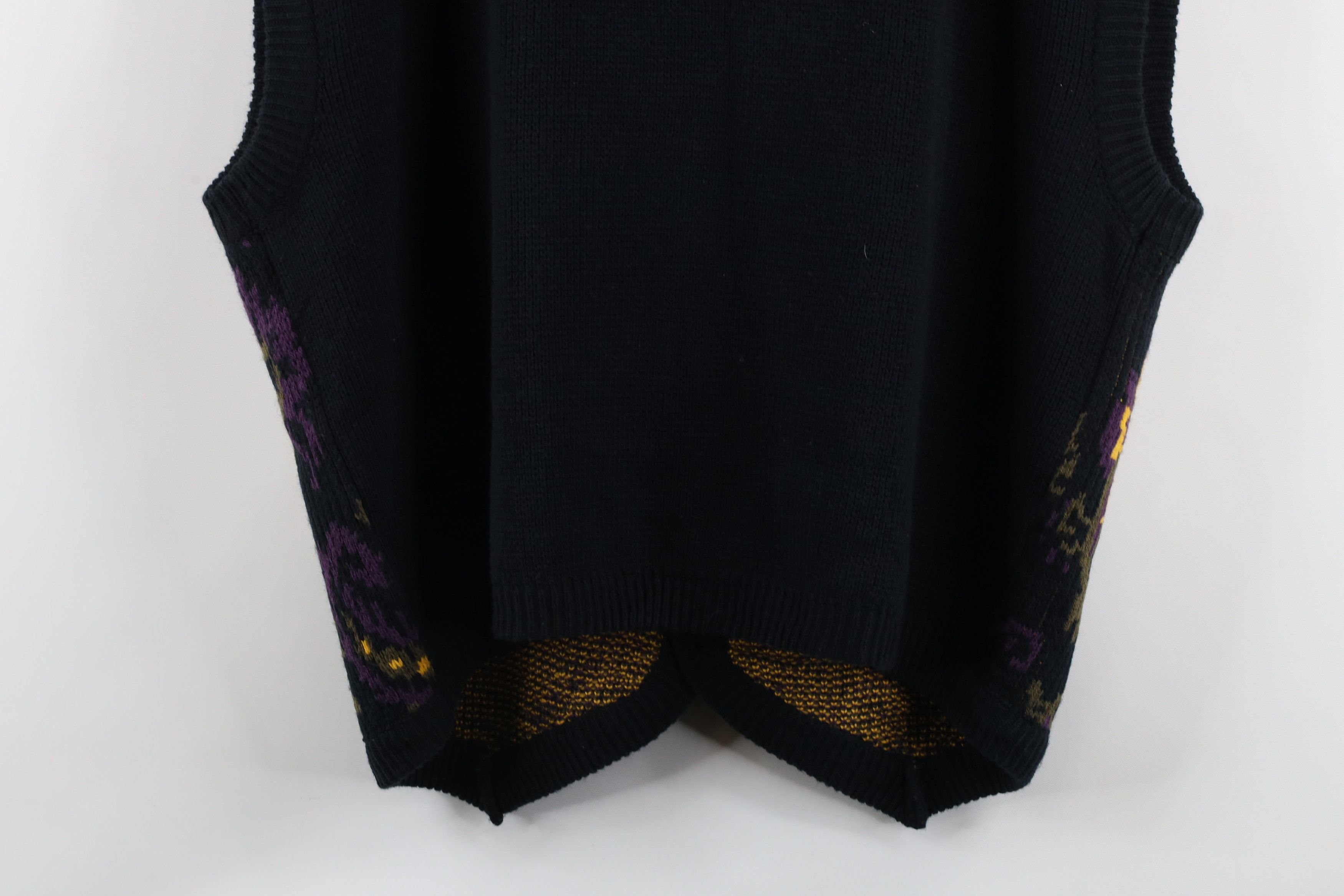 Vintage Vintage 90s Streetwear Paisley Knit Cardigan Sweater Vest Size XL / US 12-14 / IT 48-50 - 10 Thumbnail