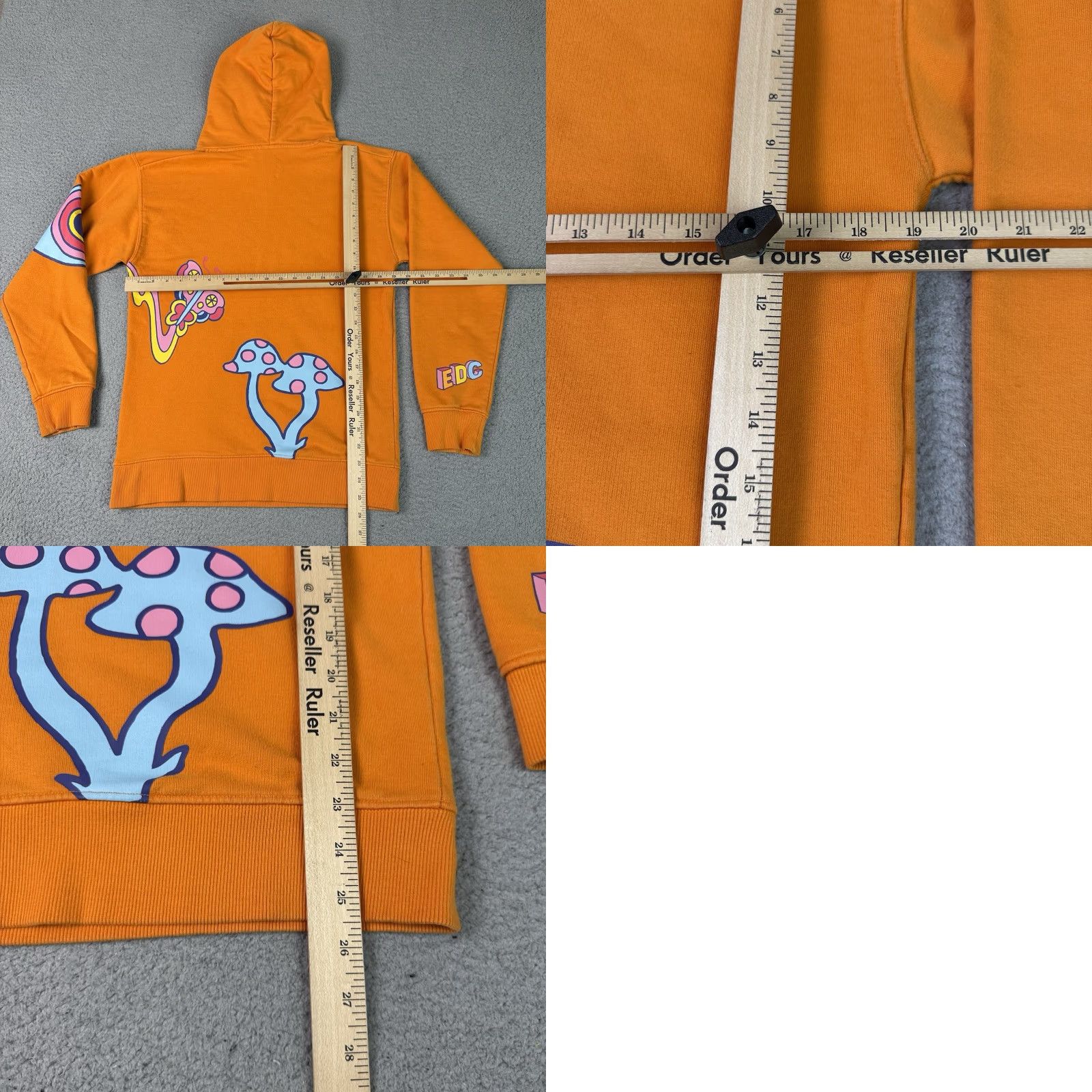 Rainbow VINTAGE Insomniac EDC Hoodie Adult Small Orange Rainbow EYE Sweatshirt AOP Rave Rare S Size US S / EU 44-46 / 1 - 9 Thumbnail