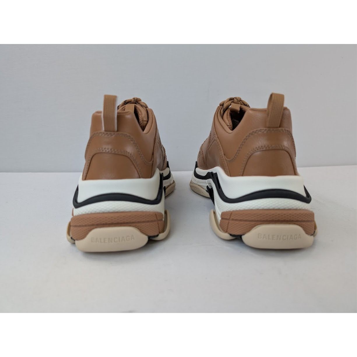 Balenciaga o1rshd1 Triple S Logo Type Sneakers in Nude Beige/Sand Size US 13 / EU 46 - 10 Thumbnail