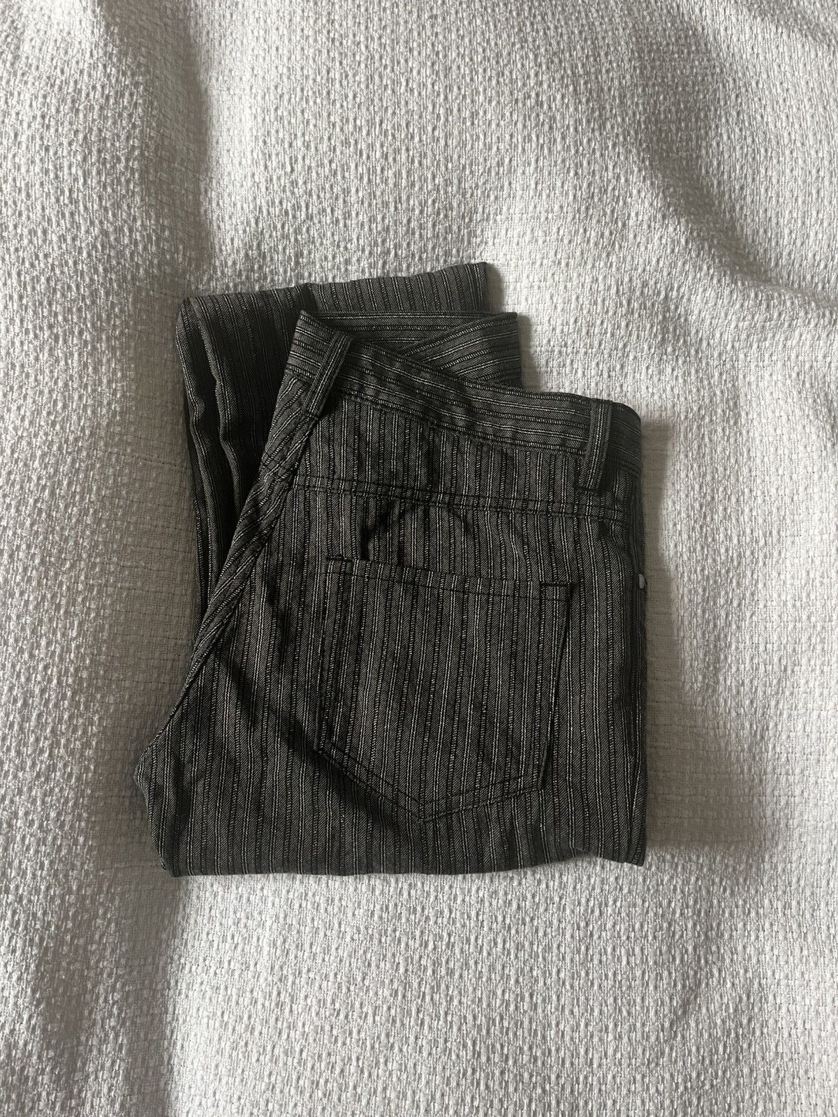 Comme des Garcons tao Comme des Garçons A/W 2008 metallic pinstripe trousers Size 28" / US 6 / IT 42 - 1 Thumbnail