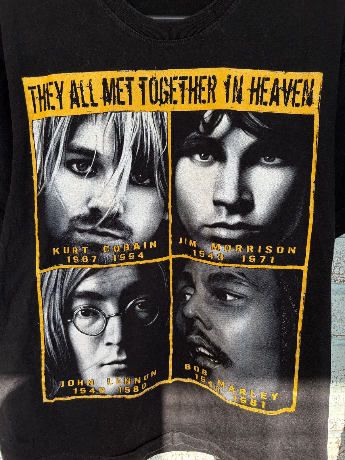 Vintage crazy 90s single stitch Kurt Cobain legends t-shirt lennon Size US M / EU 48-50 / 2 - 2 Thumbnail