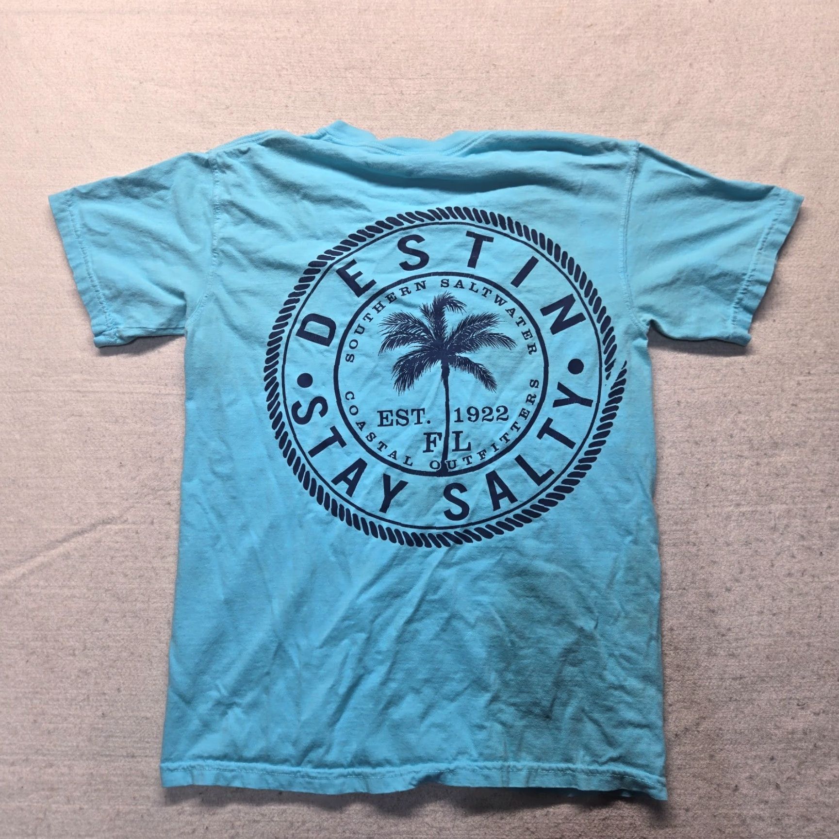 Vintage Stay Salty Florida Shirt Adult Size S Small Blue Graphic Mens Size US S / EU 44-46 / 1 - 8 Thumbnail